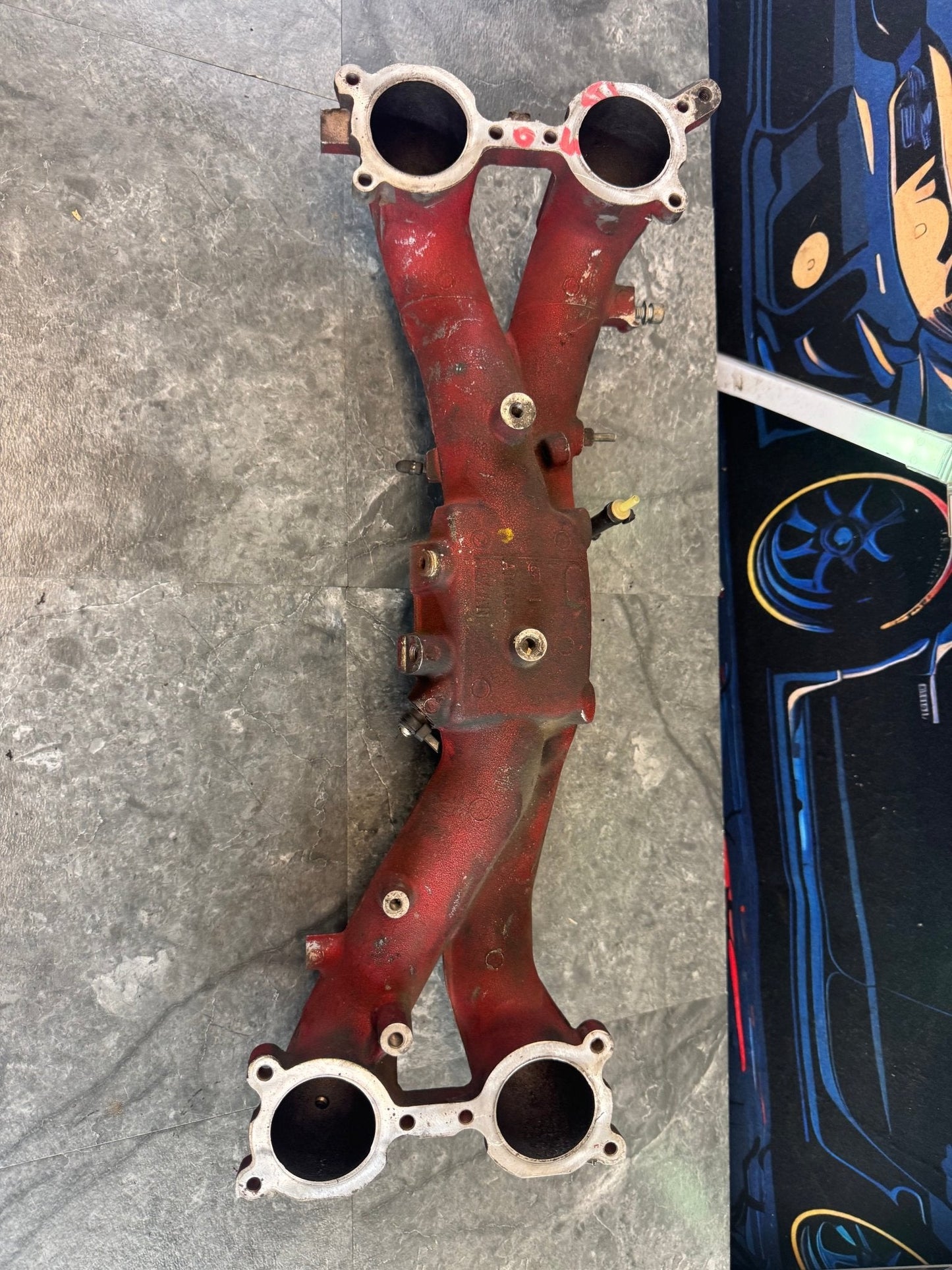2004-2007 Subaru Impreza WRX STi OEM Intake Manifold Assembly Red