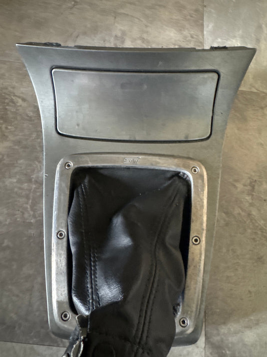 2005-2007 Subaru WRX STi OEM Center Console Shifter Trim Boot Bezel Surround Trim Manual Transmission