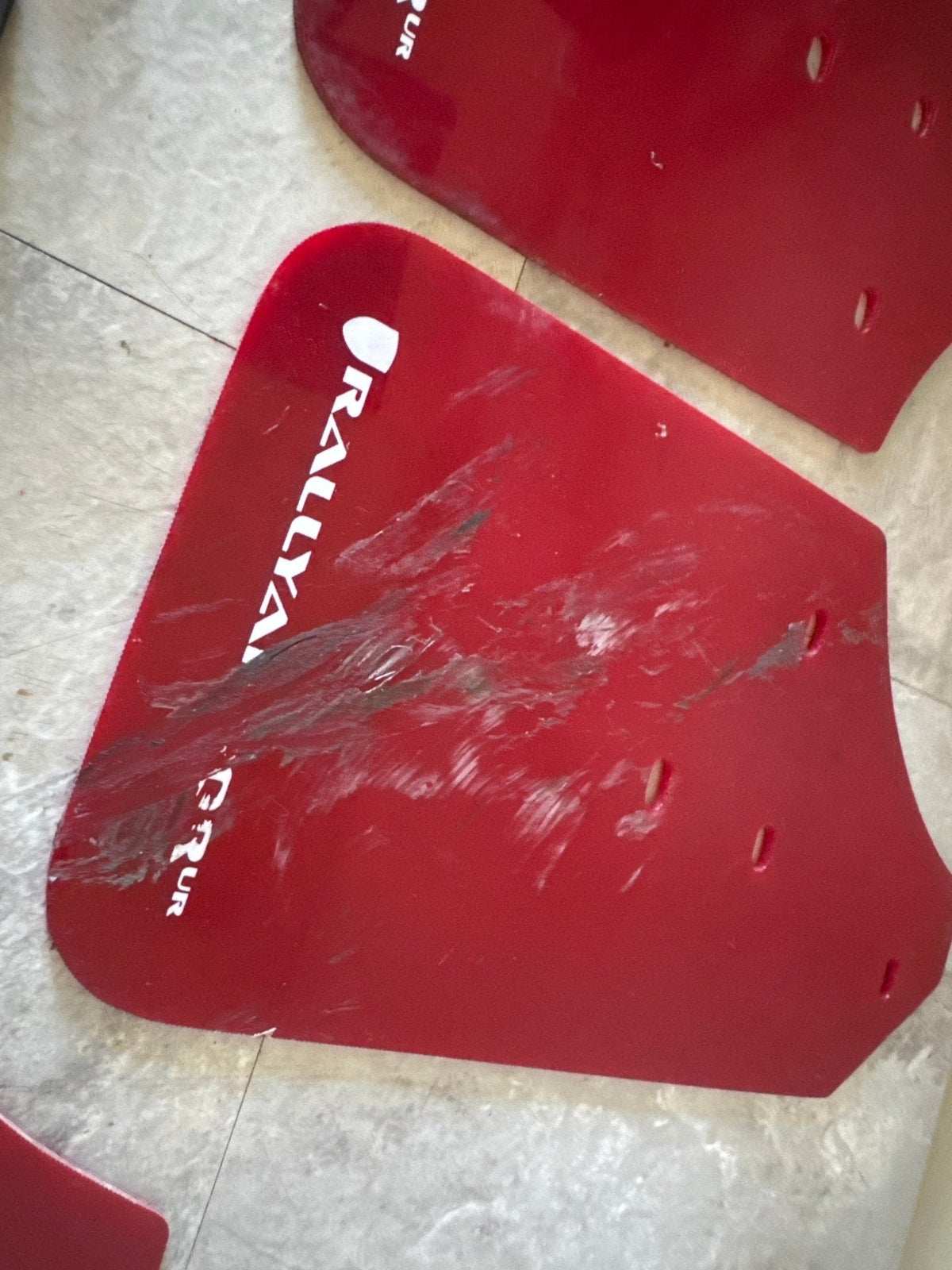 Rally Armor UR Mud Flap Red White Logo 2002-2007 Subaru WRX STi RS 2.5i