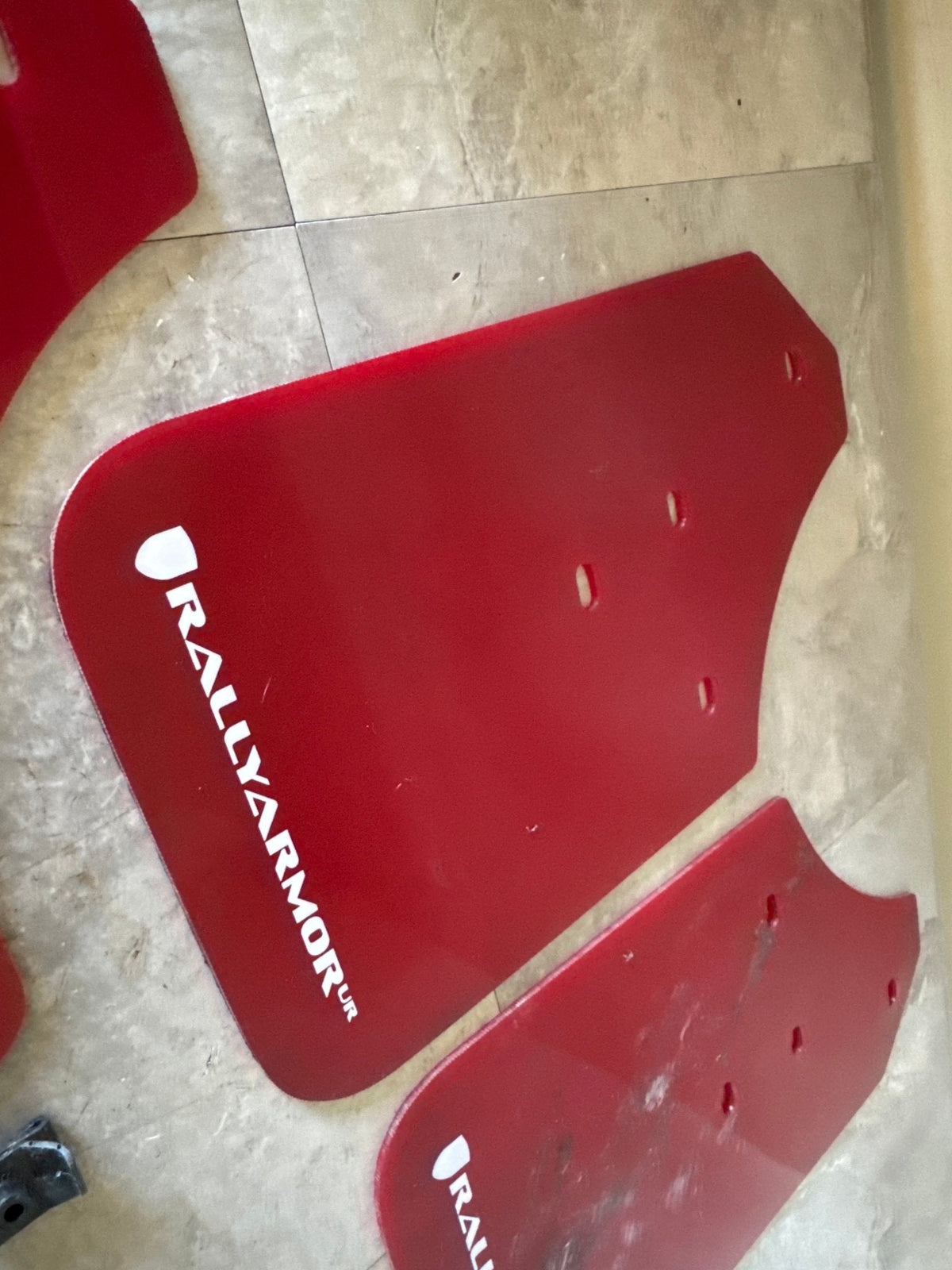 Rally Armor UR Mud Flap Red White Logo 2002-2007 Subaru WRX STi RS 2.5i