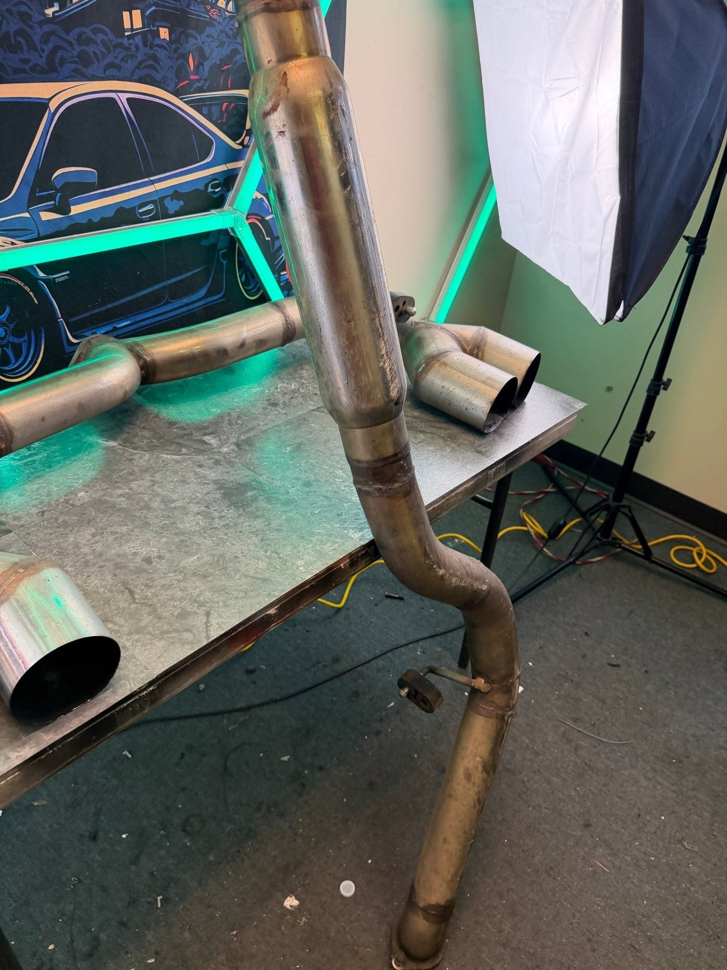 CUSTOM 3” catback exhaust system 2008 -2014 Subaru STi wagon hatch back quad tip 4”