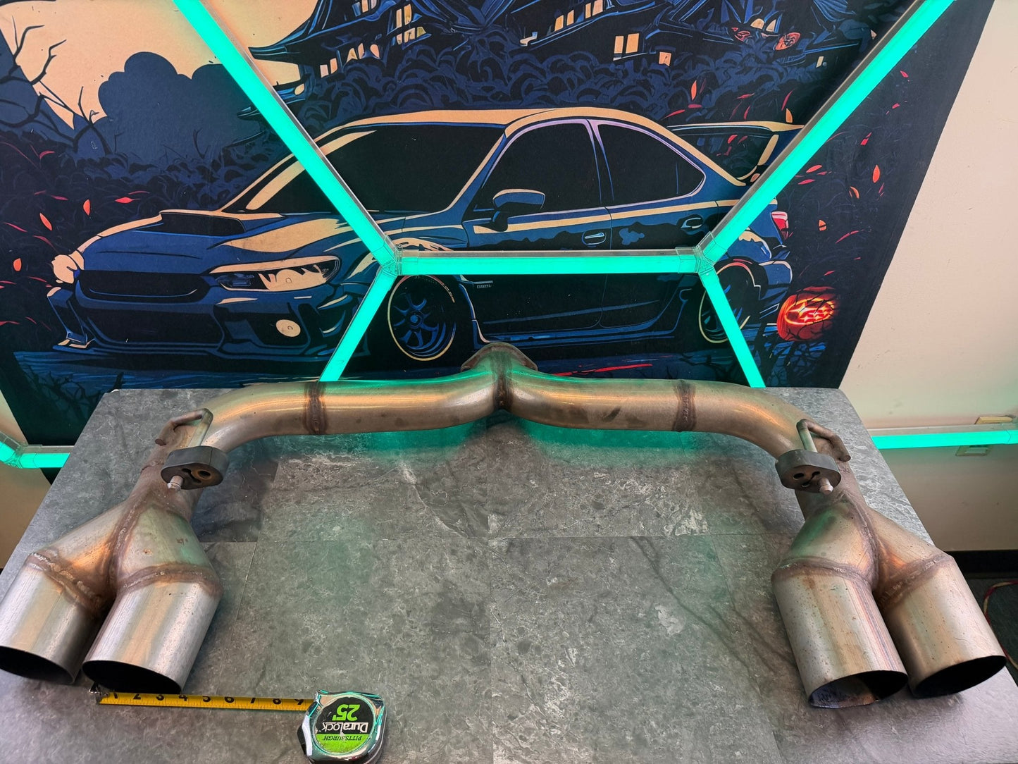 CUSTOM 3” catback exhaust system 2008 -2014 Subaru STi wagon hatch back quad tip 4”