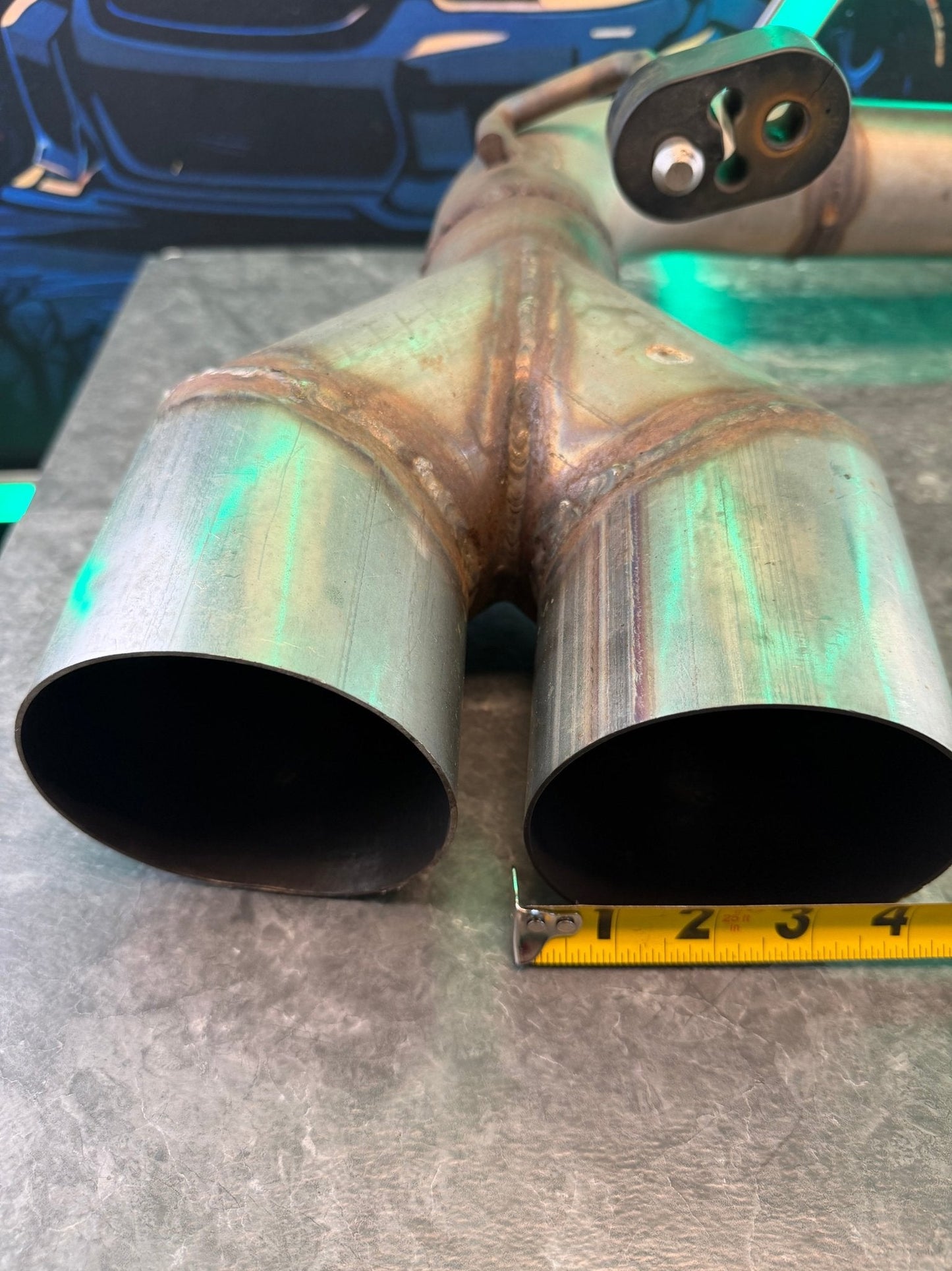 CUSTOM 3” catback exhaust system 2008 -2014 Subaru STi wagon hatch back quad tip 4”