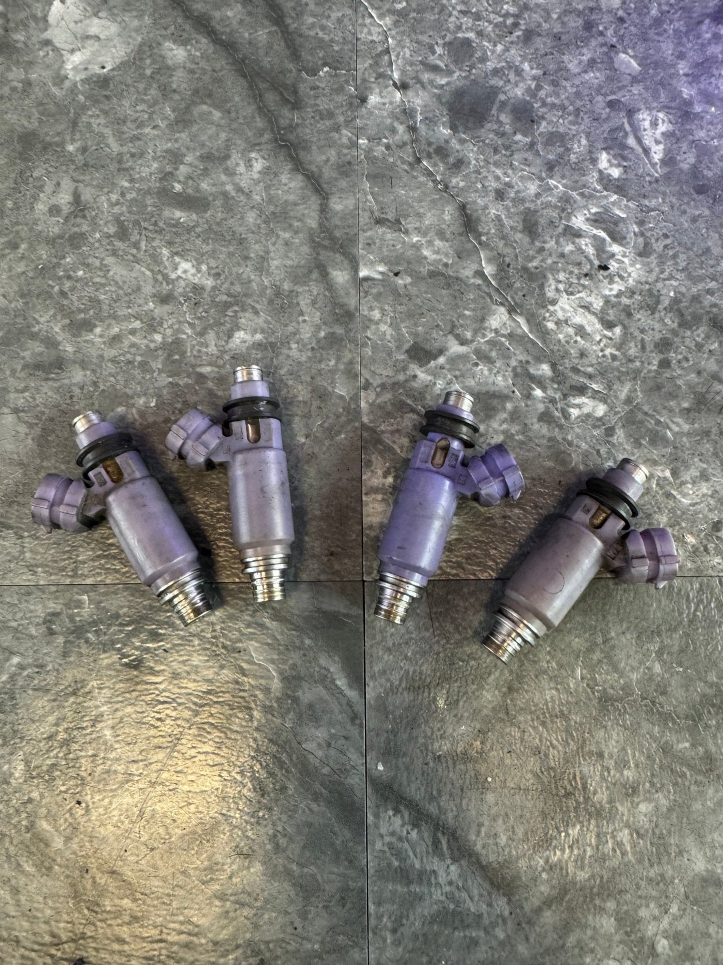 2002 Subaru Impreza WRX OEM -05 Top Feed Fuel Injectors Light Blue X4