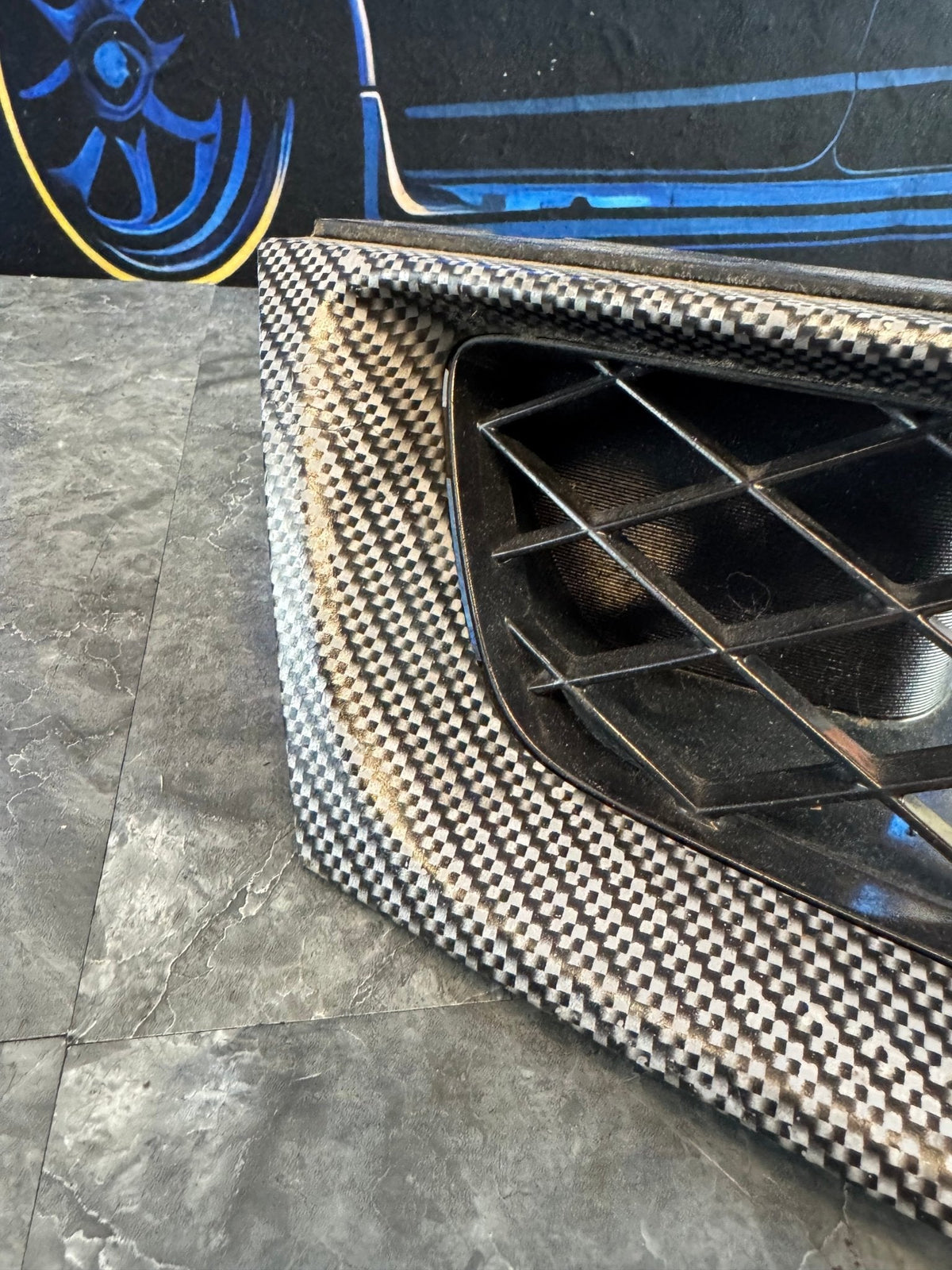 2006-2007 Subaru WRX STi OEM Front Bumper Grill Inserts LH And RH Hydrodipped