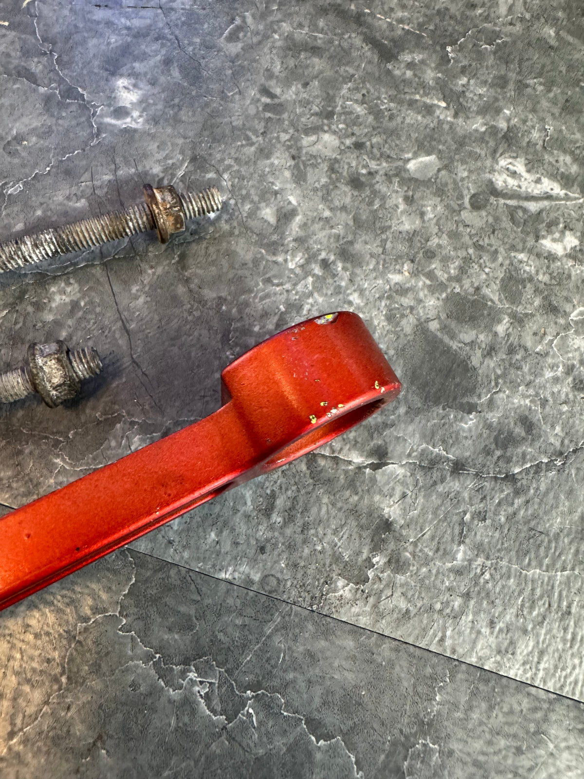 2004-2021 Subaru Impreza WRX STi Aftermarket Billet Aluminum Battery Tiedown Hold Down Red
