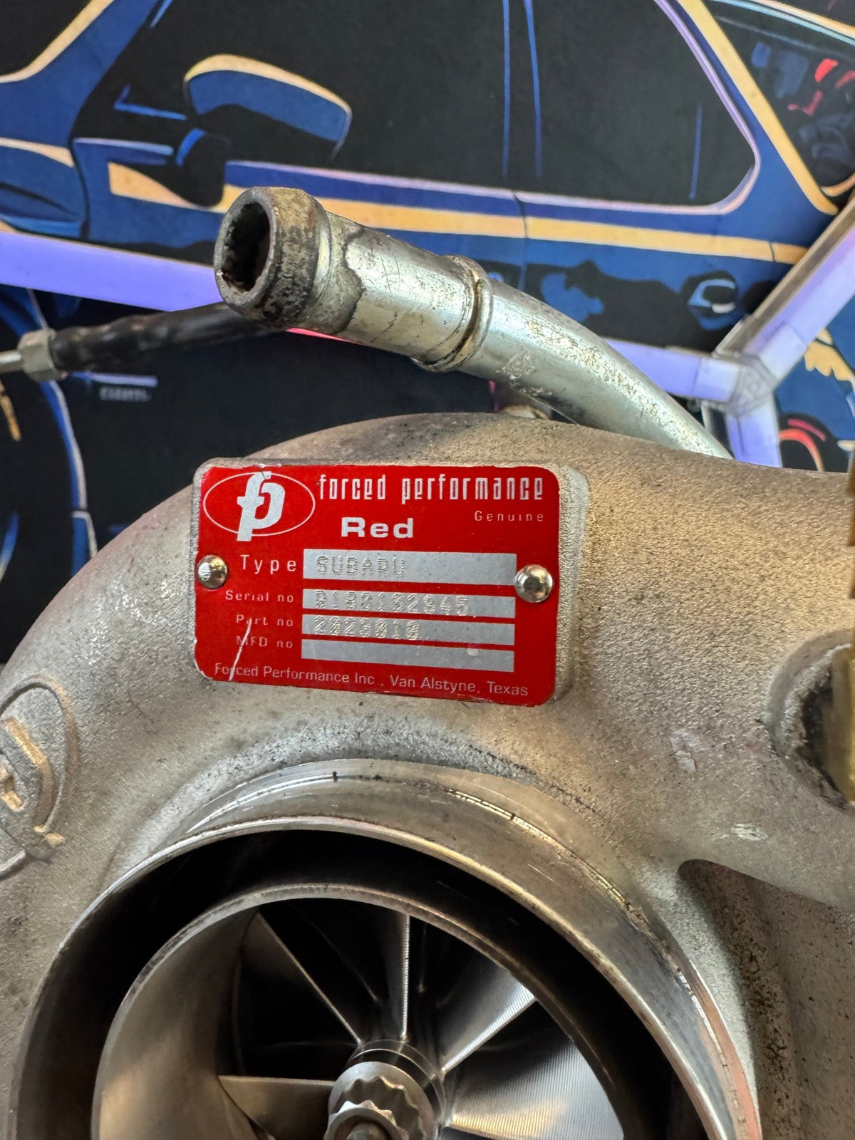 2004-2021 Subaru WRX STi FP Forced Performance Red Journal Bearing Turbo 8 cm 3.25” cover billet compressor wheel