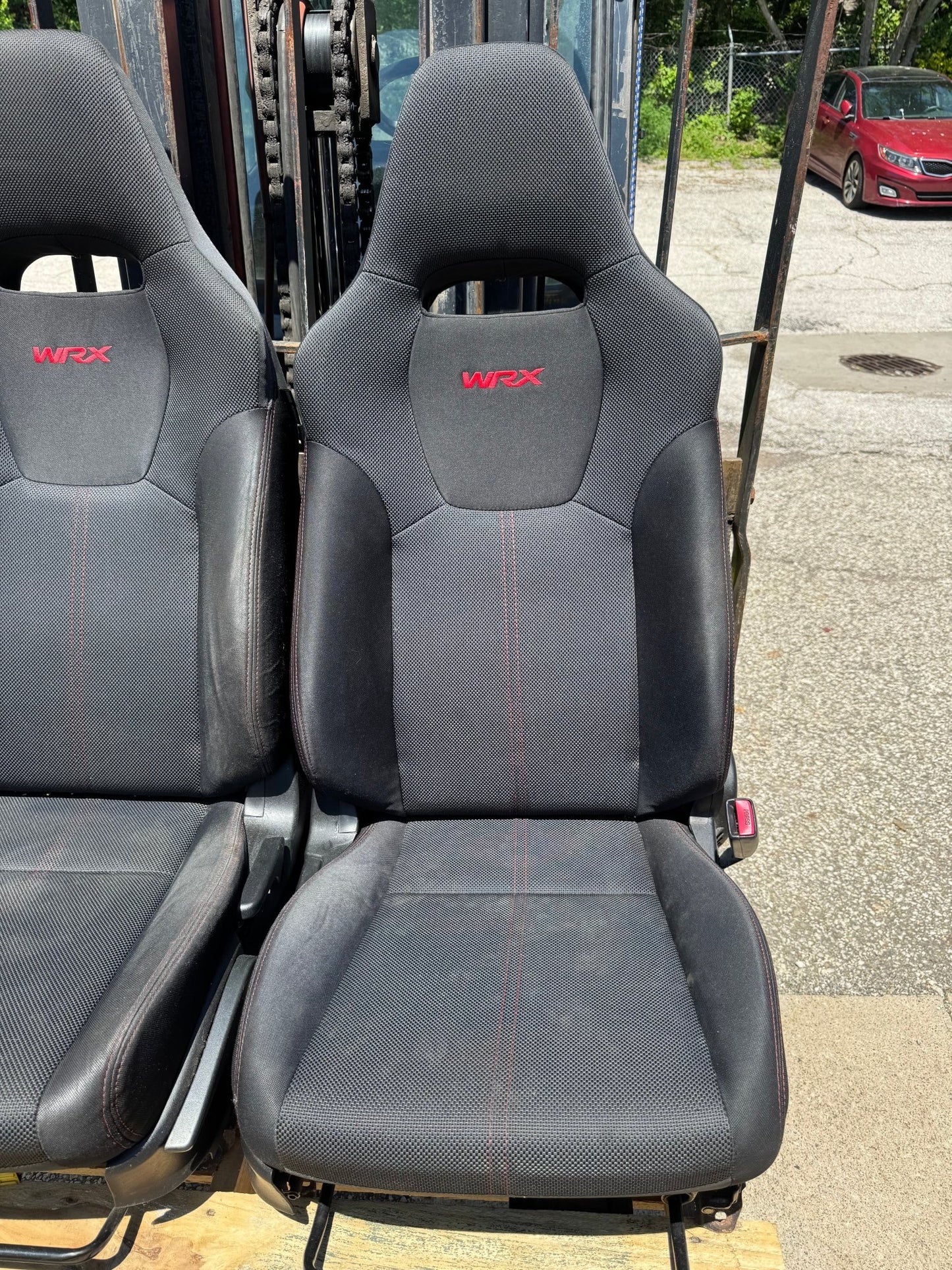 2008-2014 Subaru WRX OEM Seat Set Passenger Driver Front Cloth Pair
