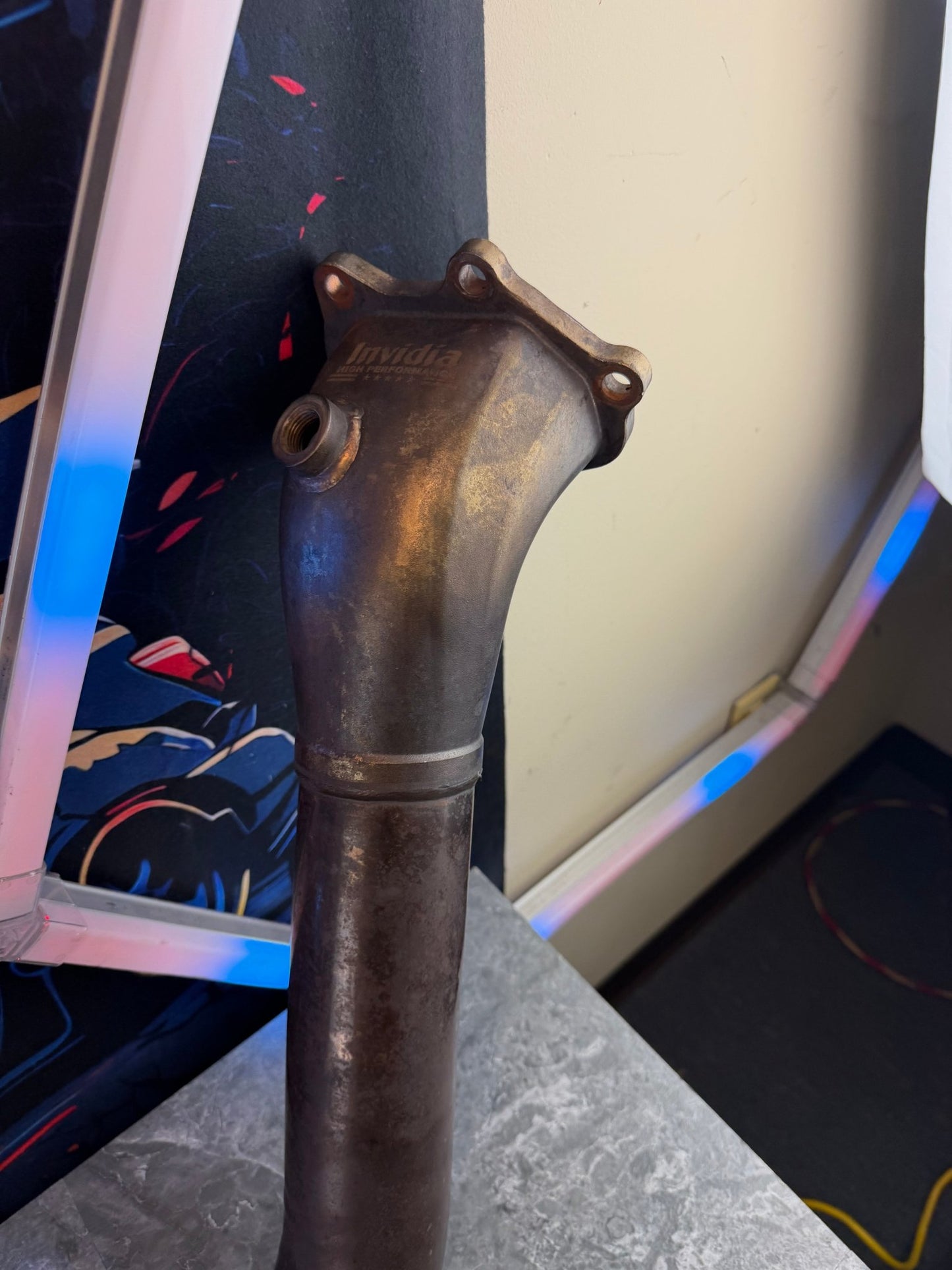 INVIDIA catless downpipe 08-21 STi 08-14 wrx Subaru ej255 ej255 case divorced bell 2 o2 bungs