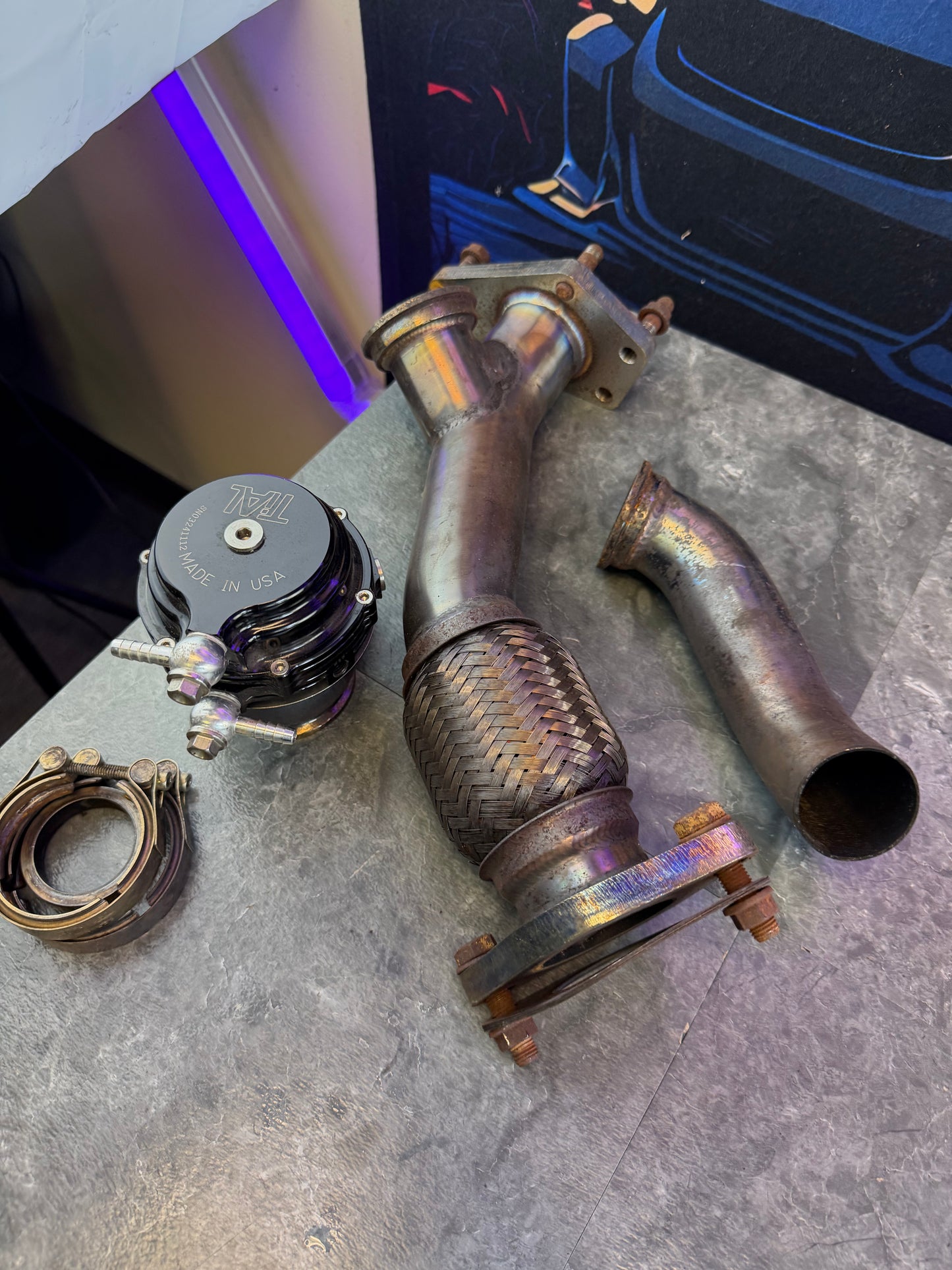 EWG kit grimmspeed 44 MM tial MVR 2 bolt Subaru STi & wrx external wastegate
