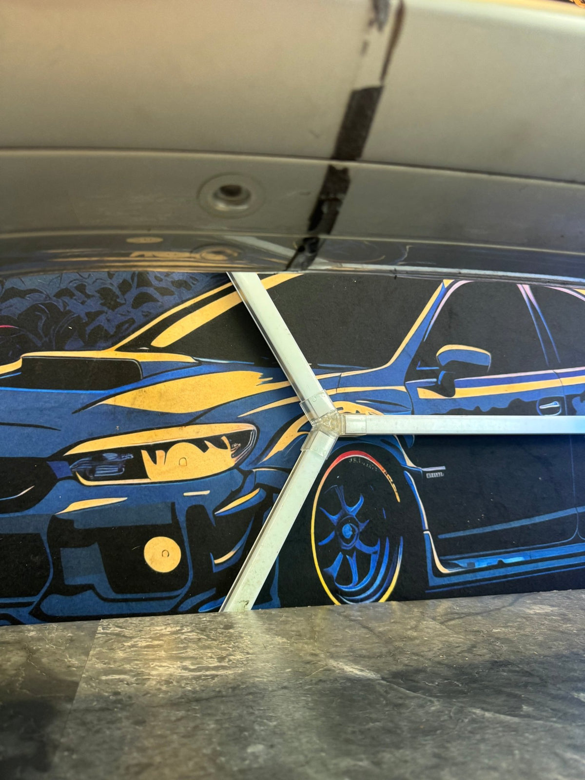 2008-2014 Subaru WRX STi Sedan OEM Rear Trunk Wing Spoiler Splitter Assembly
