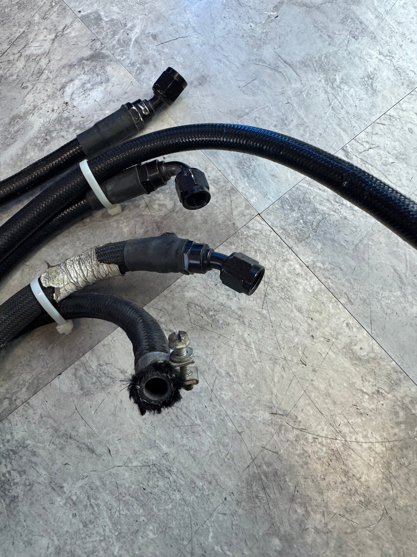 2008-2021 Subaru WRX STi Cobb Tuning PTFE Braided Fuel Lines Kit N1