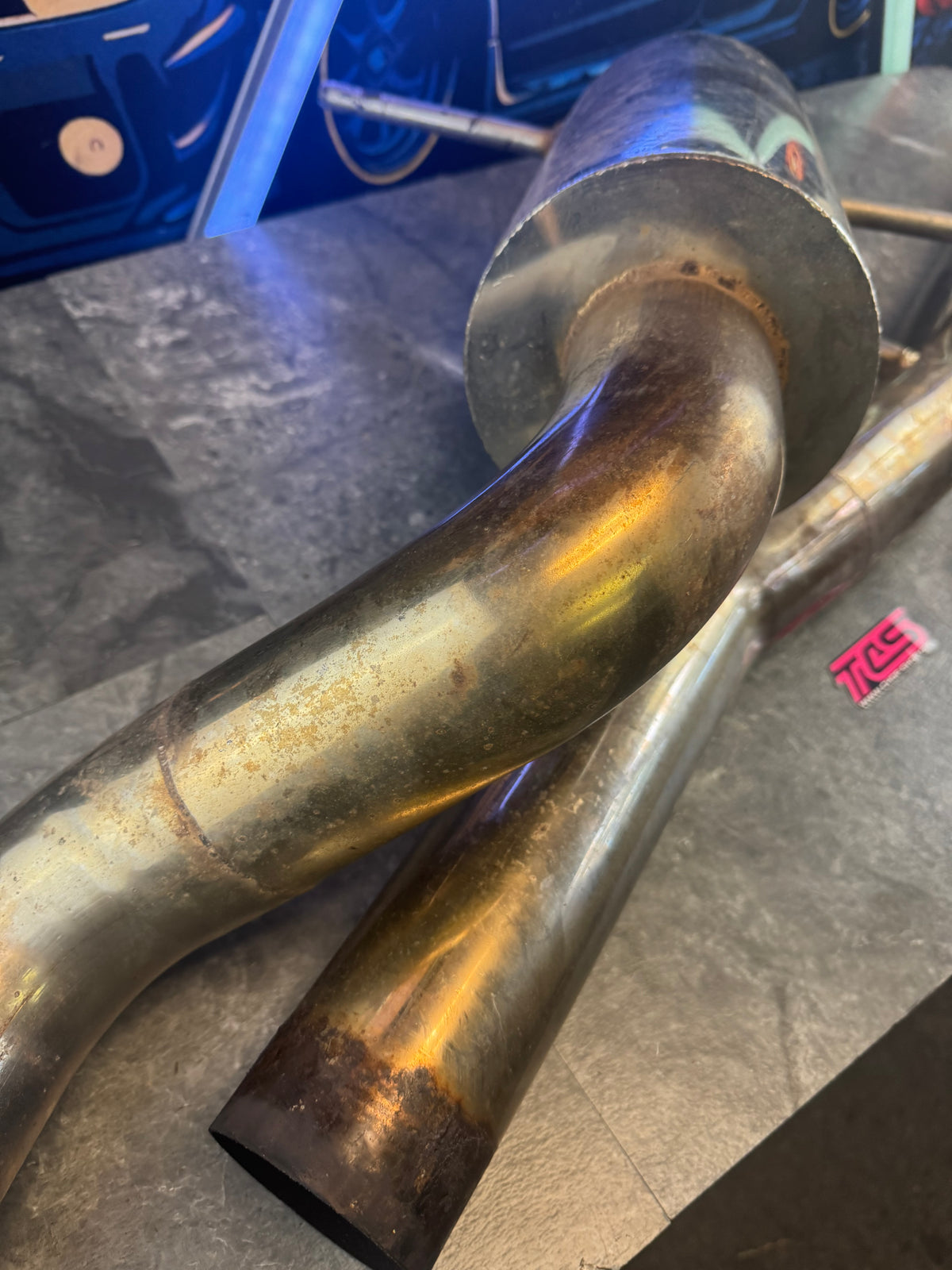 2004-2007 Subaru WRX STi Aftermarket Custom 3 Inch Catback Exhaust Slip-On System With Muffler Needs Clamps