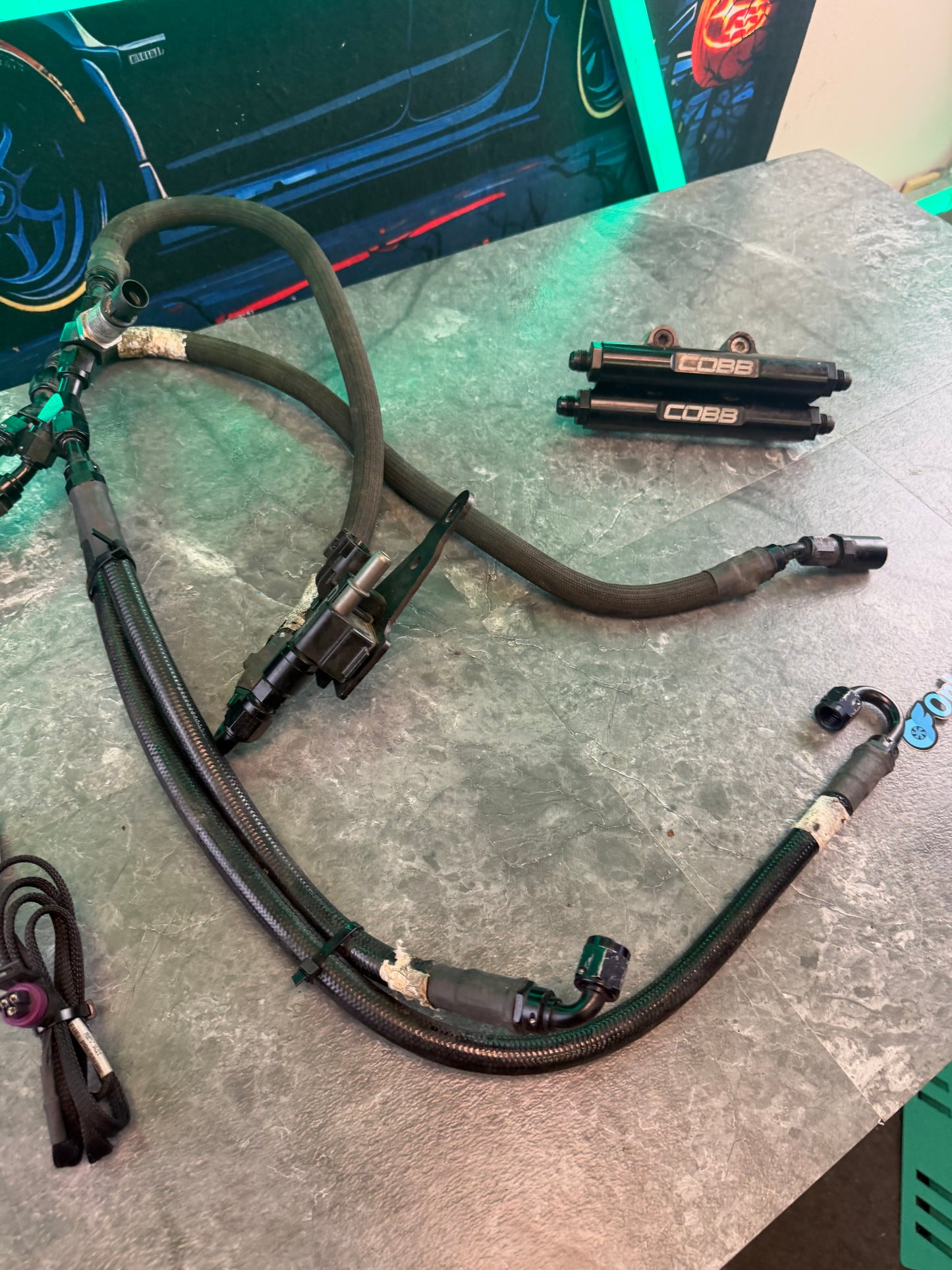 COBB pre greenspeed stage 2 e85 flex fuel kit w/ rails , anti stumble FPR & lines 08-21 Subaru STi 08-14 wrx