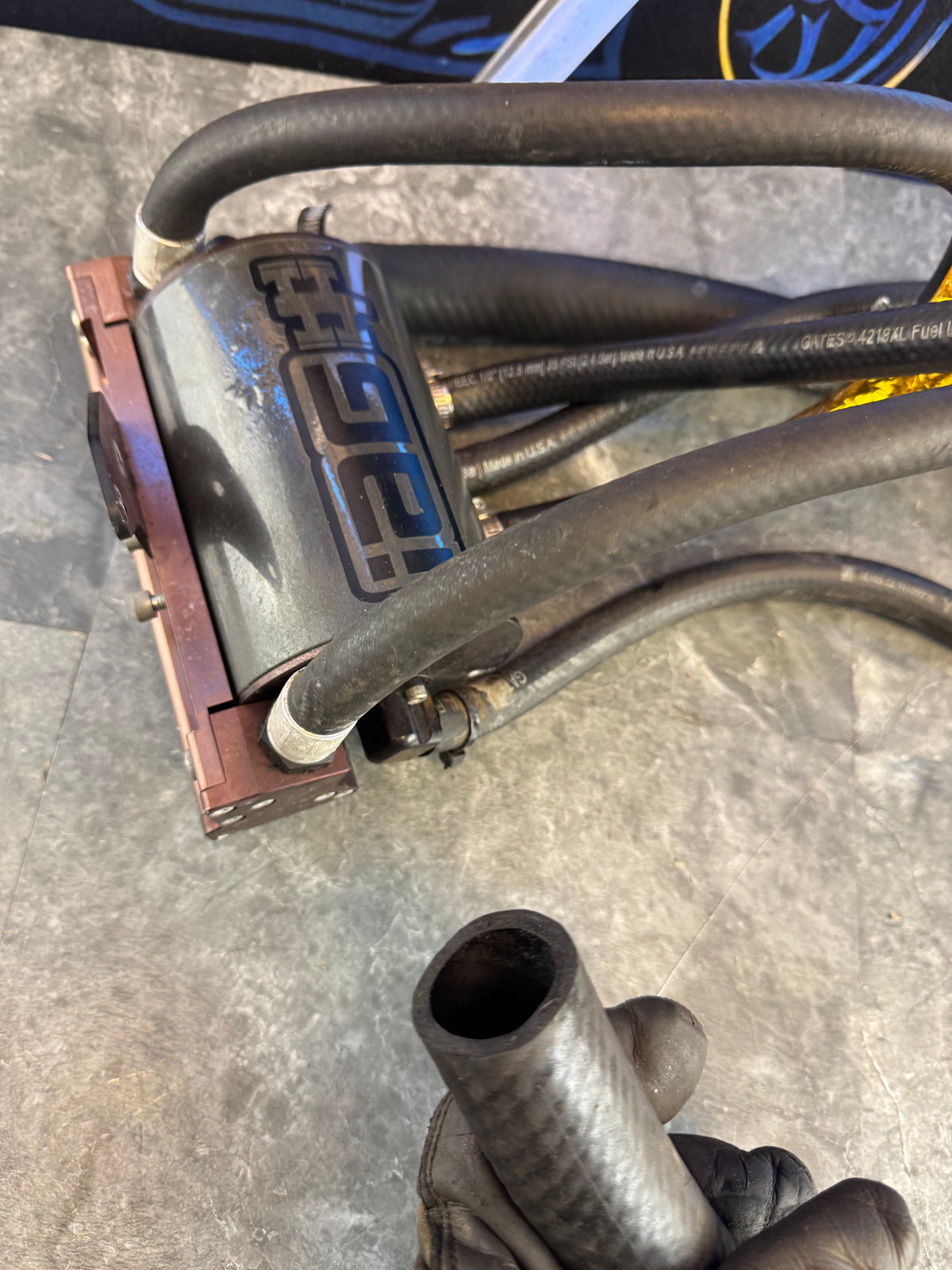 2008-2021 Subaru WRX STi IAG Comp Competition V2 AOS Air Oil Separator For Subaru With Mount Gray