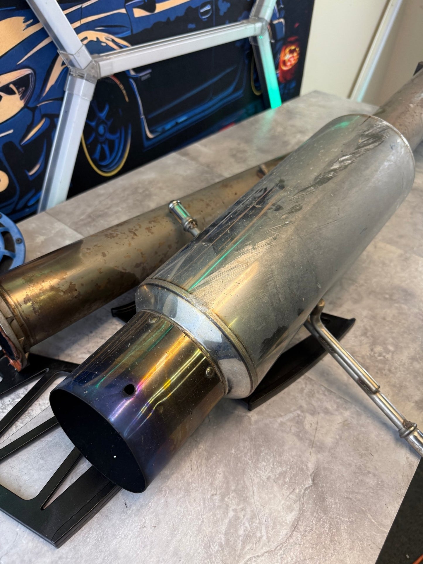 Invidia N1 cat back TI tip race mid pipe& axle back Subaru   Exhaust For 02-07 WRX/STi