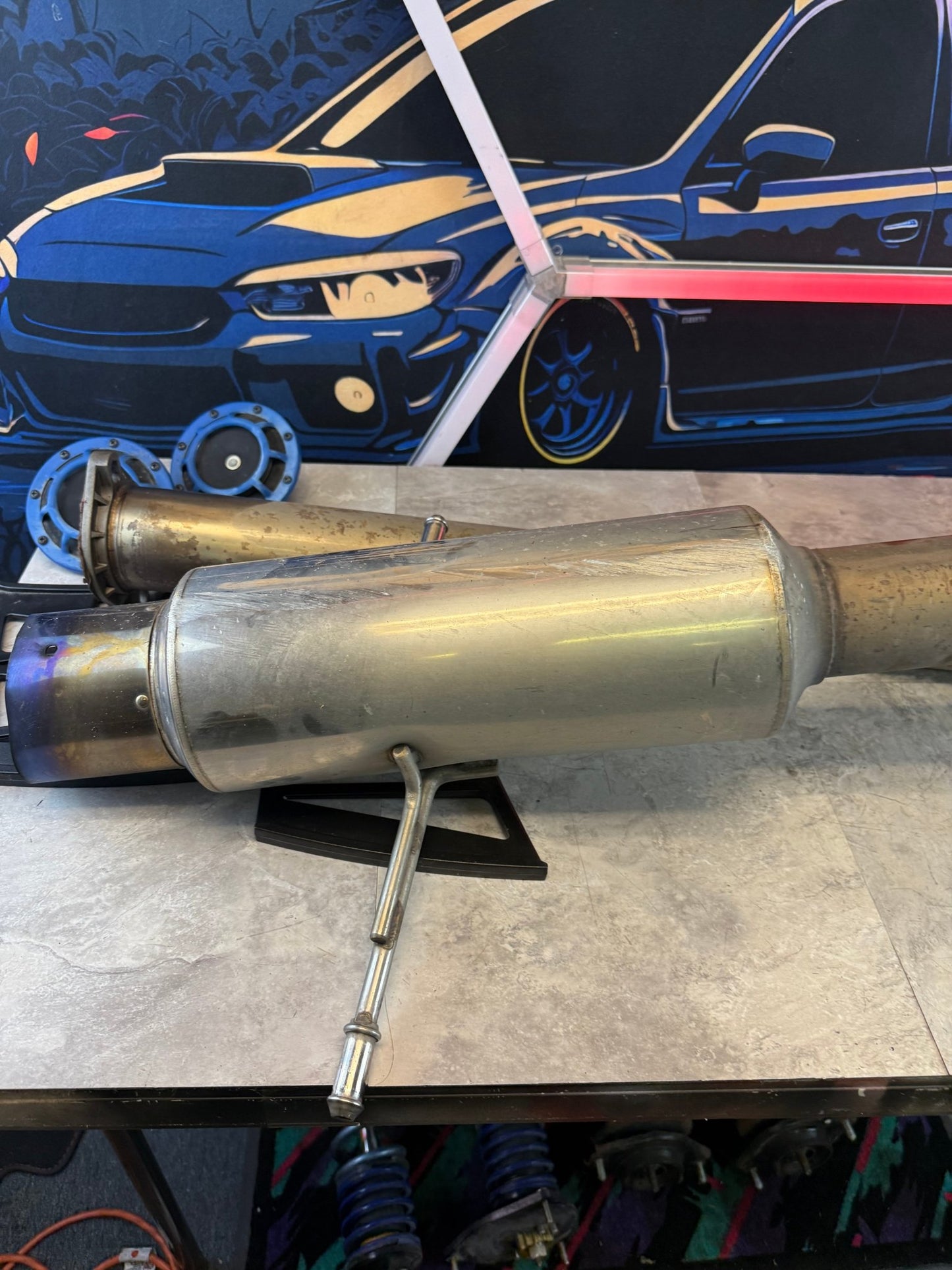 Invidia N1 cat back TI tip race mid pipe& axle back Subaru   Exhaust For 02-07 WRX/STi