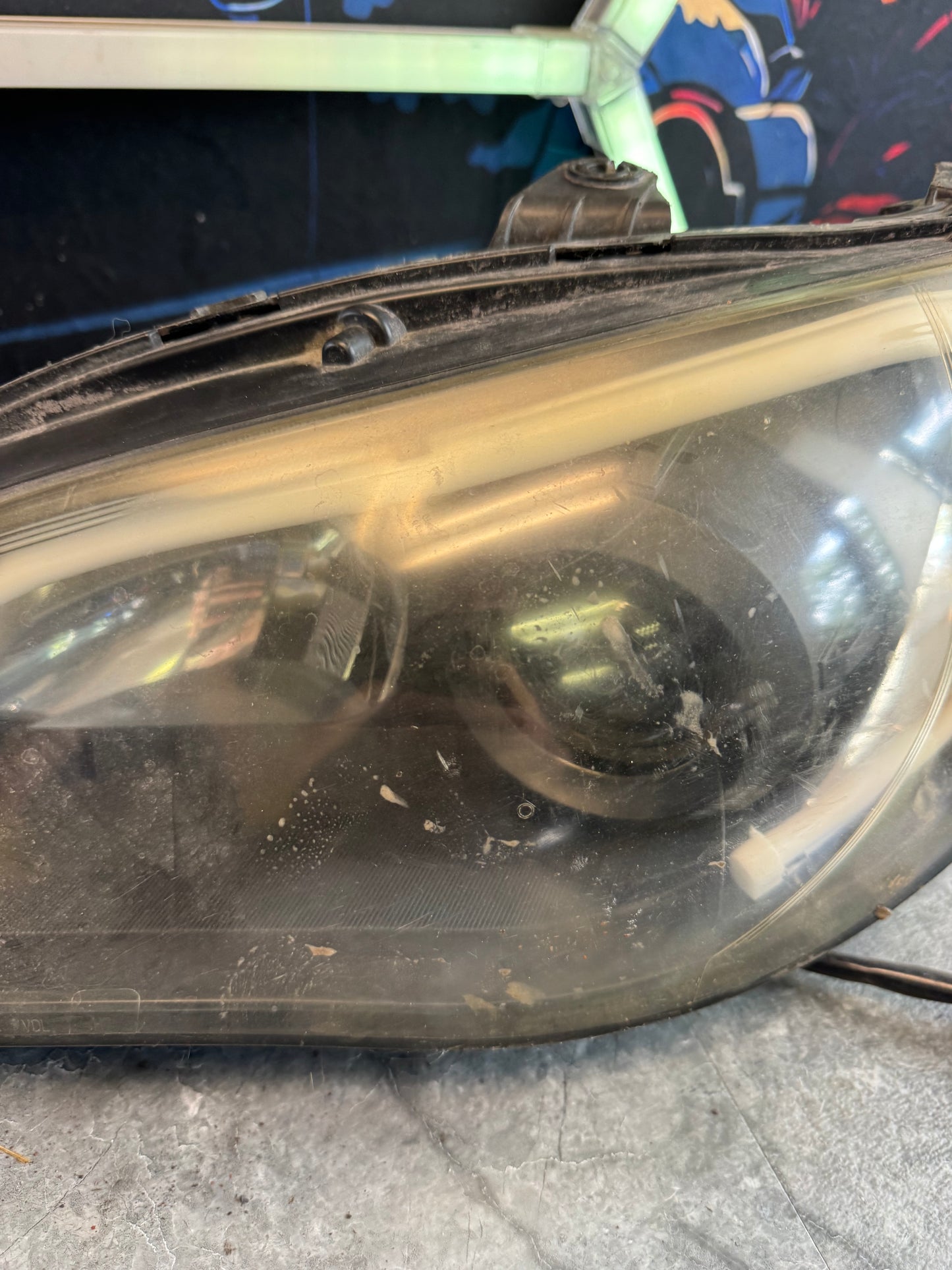 2006-2007 Subaru Impreza WRX OEM Custom Headlights Pair Driver Passenger Side Incomplete