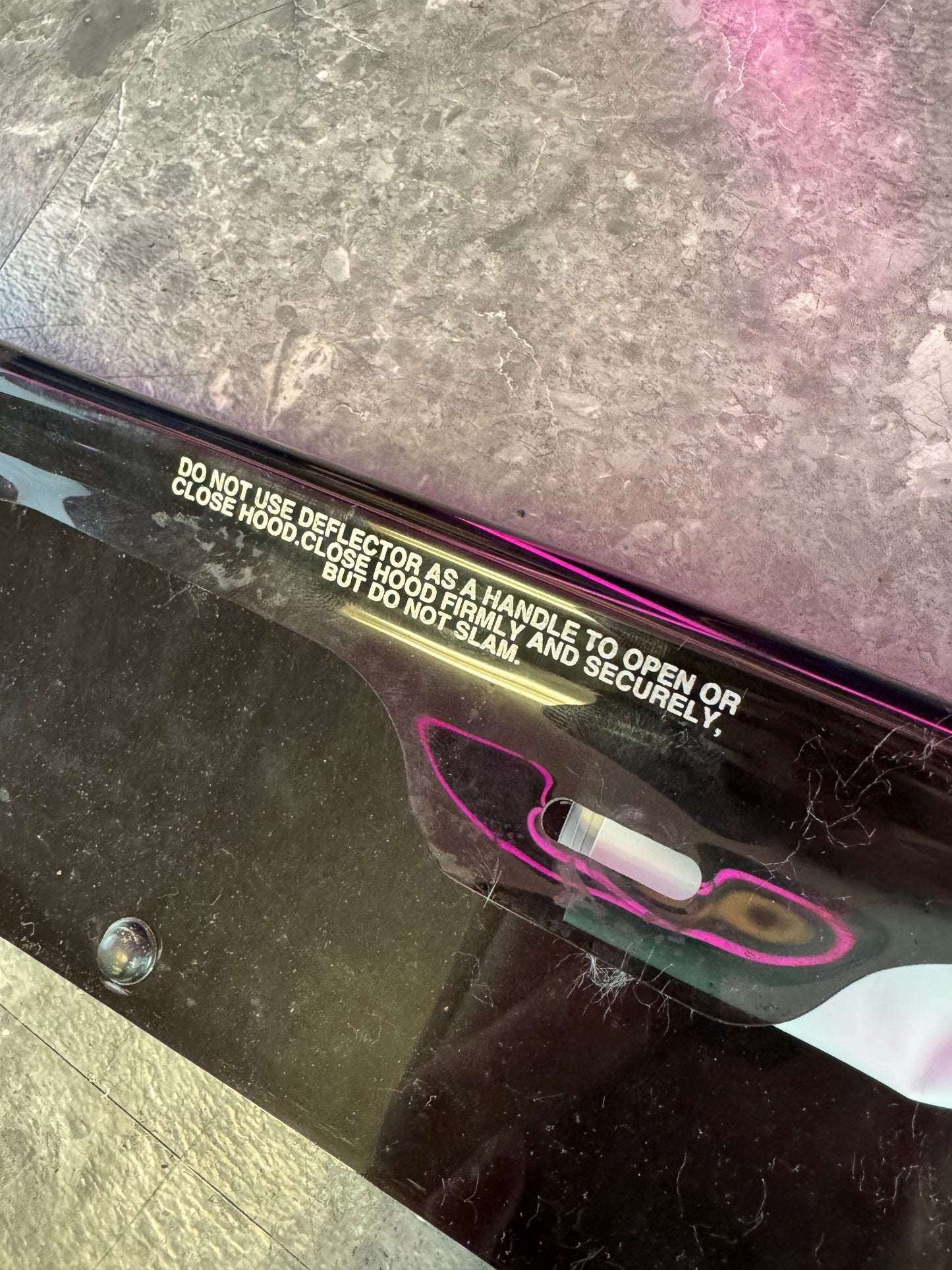 2004-2005 Subaru WRX STi OEM Acrylic Hood Deflector Bug Shield Trim Assembly