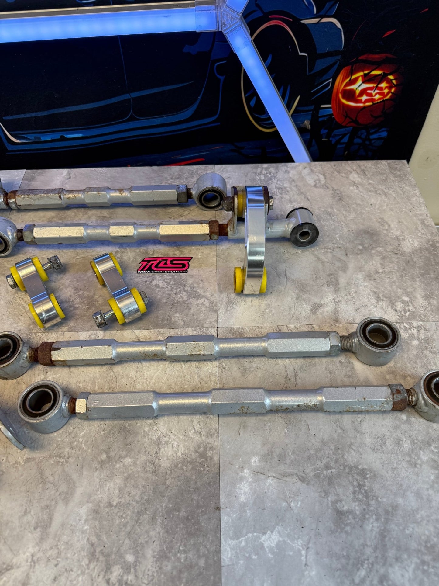 Rear adjustable lateral links 2002-2007 Subaru wrx w/ sway bar end links & tubular trailing arms