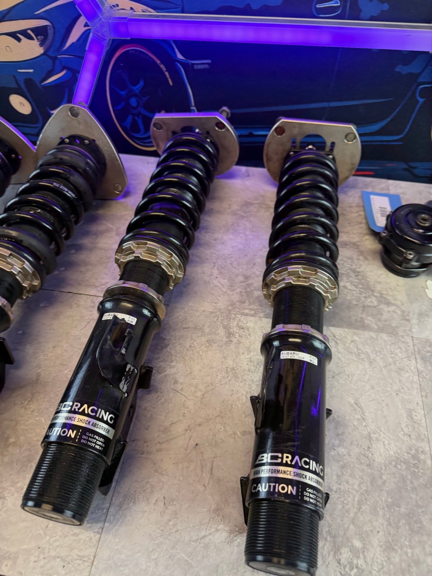 BC BR coil over suspension coilovers coilover Subaru STi 2005-2007 05-07 5x114