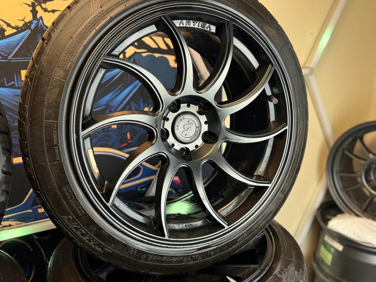 ARTISA “ night deco “ directional forged 5x114 18x8.5 + 53 Subaru STi