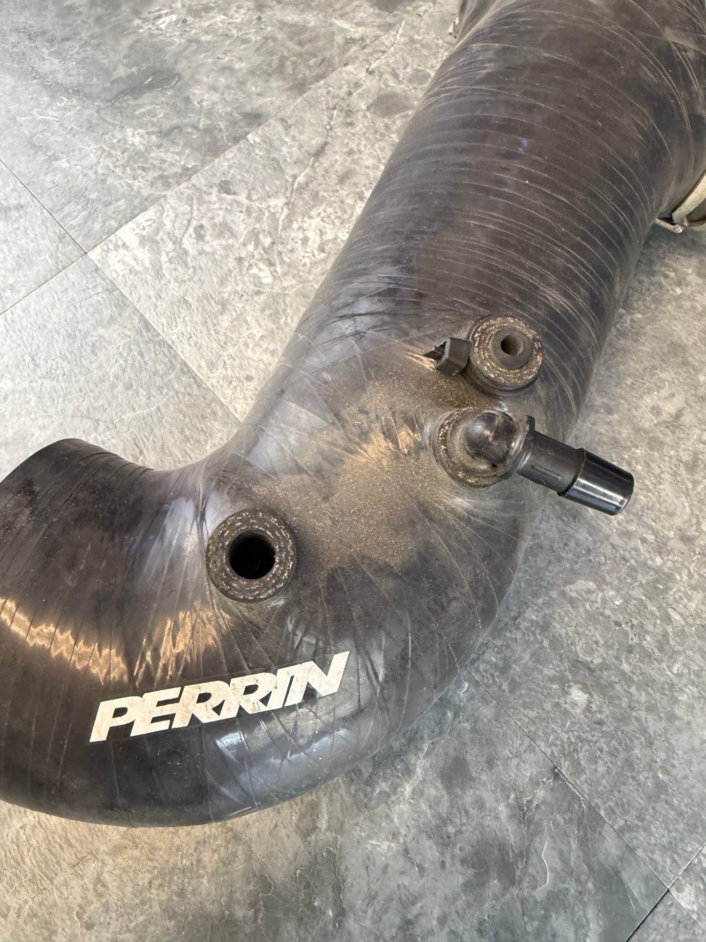 2002-2007 Subaru WRX 2004-2021 Subaru STi Perrin Silicone Turbo Inlet Black 3”