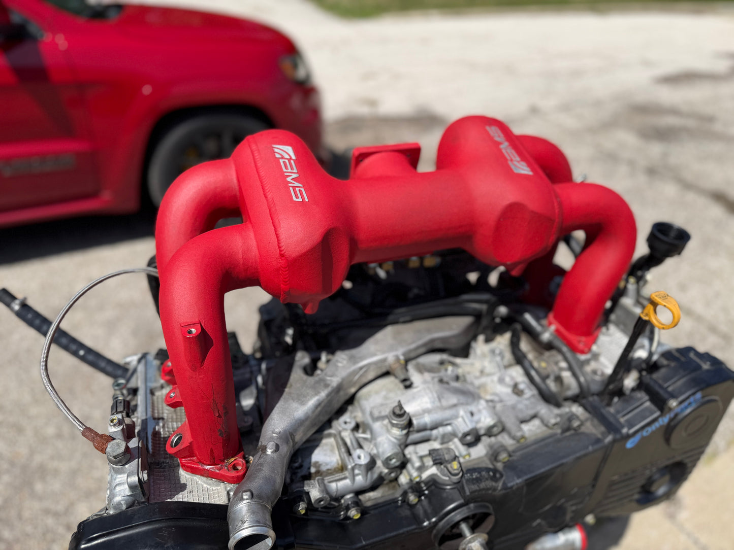 AMS rear facing intake manifold 04-21 Subaru STi ej257