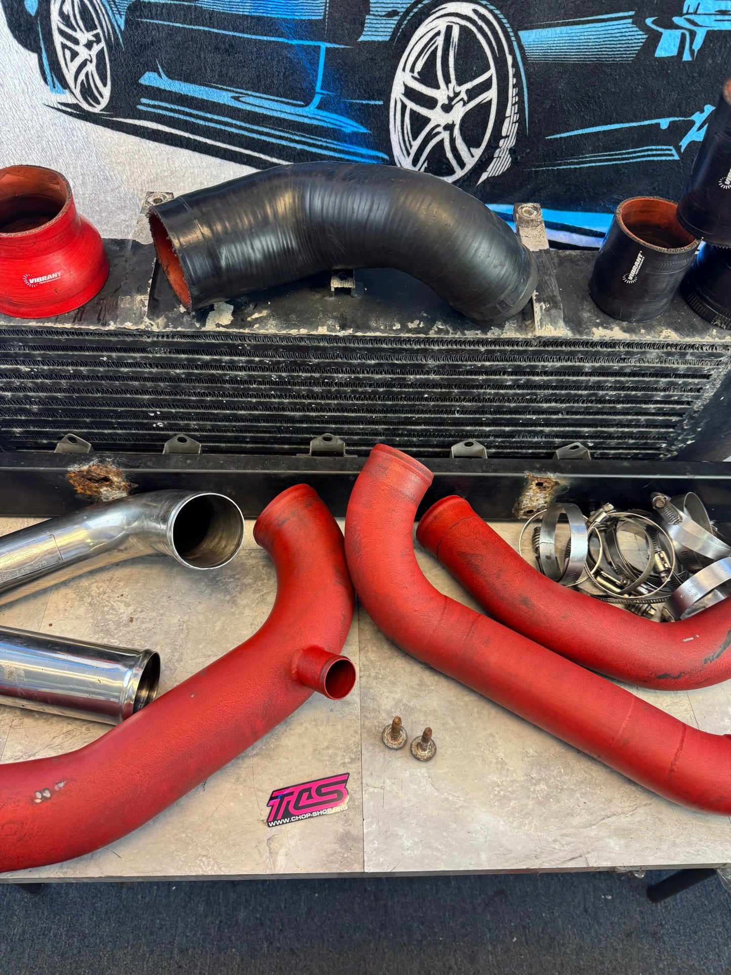 2002-2007 Subaru WRX STi Rare 4.5" APS Front Mount Intercooler Kit For Rotated Turbo P5