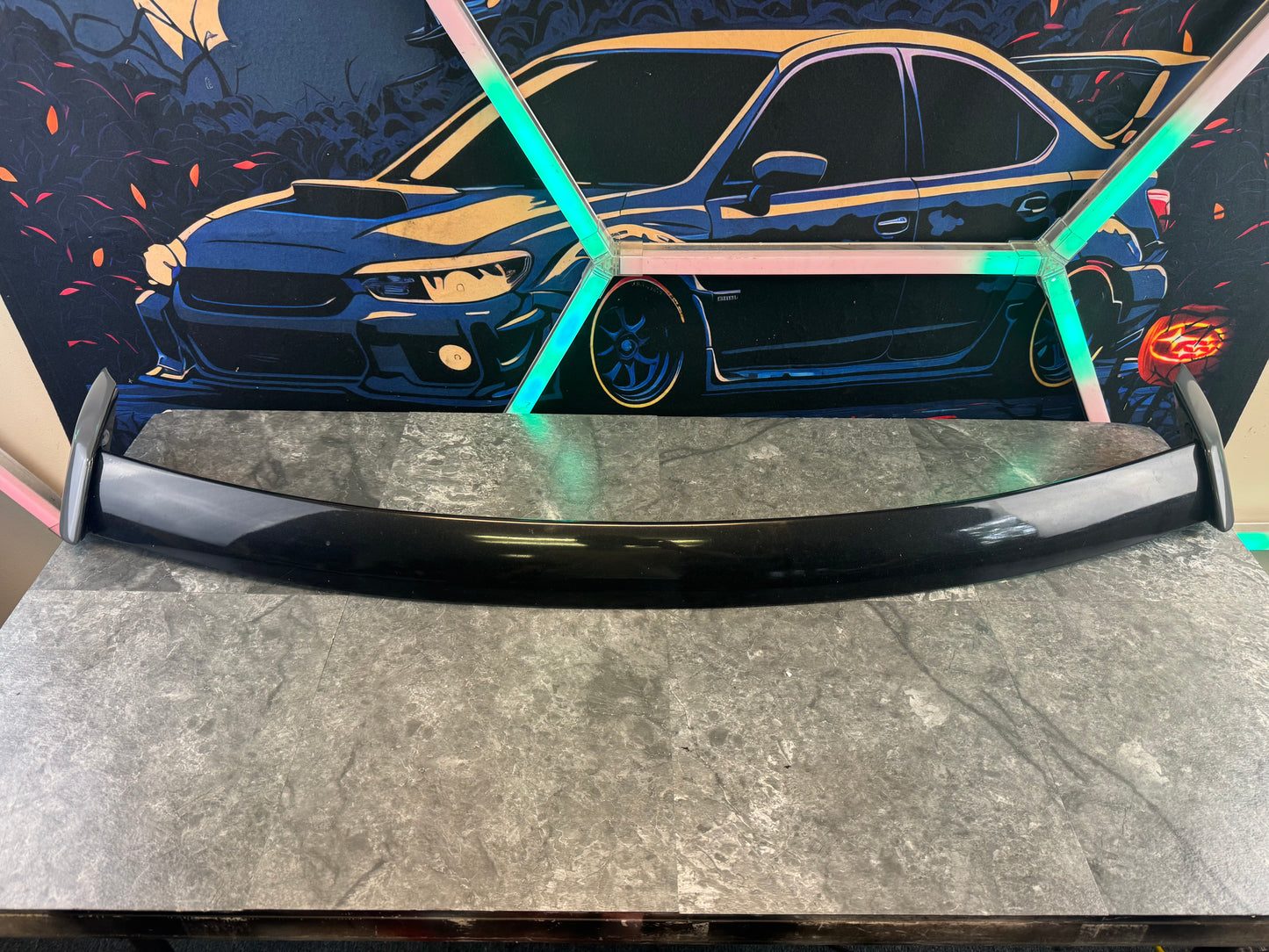2006-2007 Subaru WRX STi OEM Rear Roof Spoiler Wing Center Spoiler Assembly
