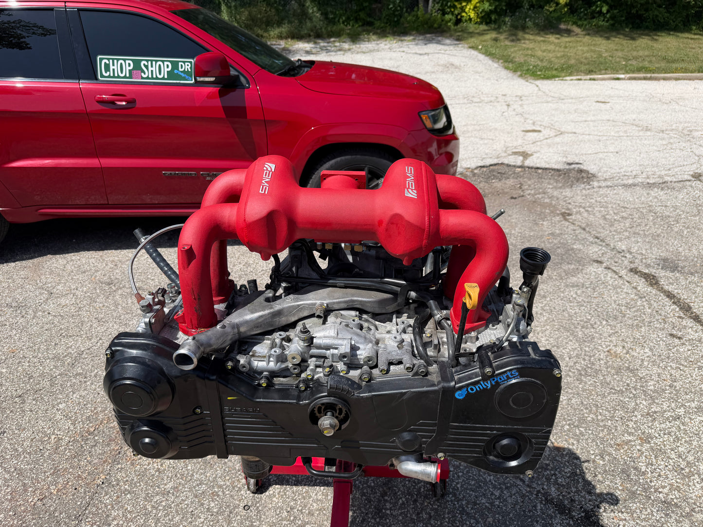 AMS standard cast intake manifold 02-21 Subaru STi red “ standard “ wrx EJ257 EJ25