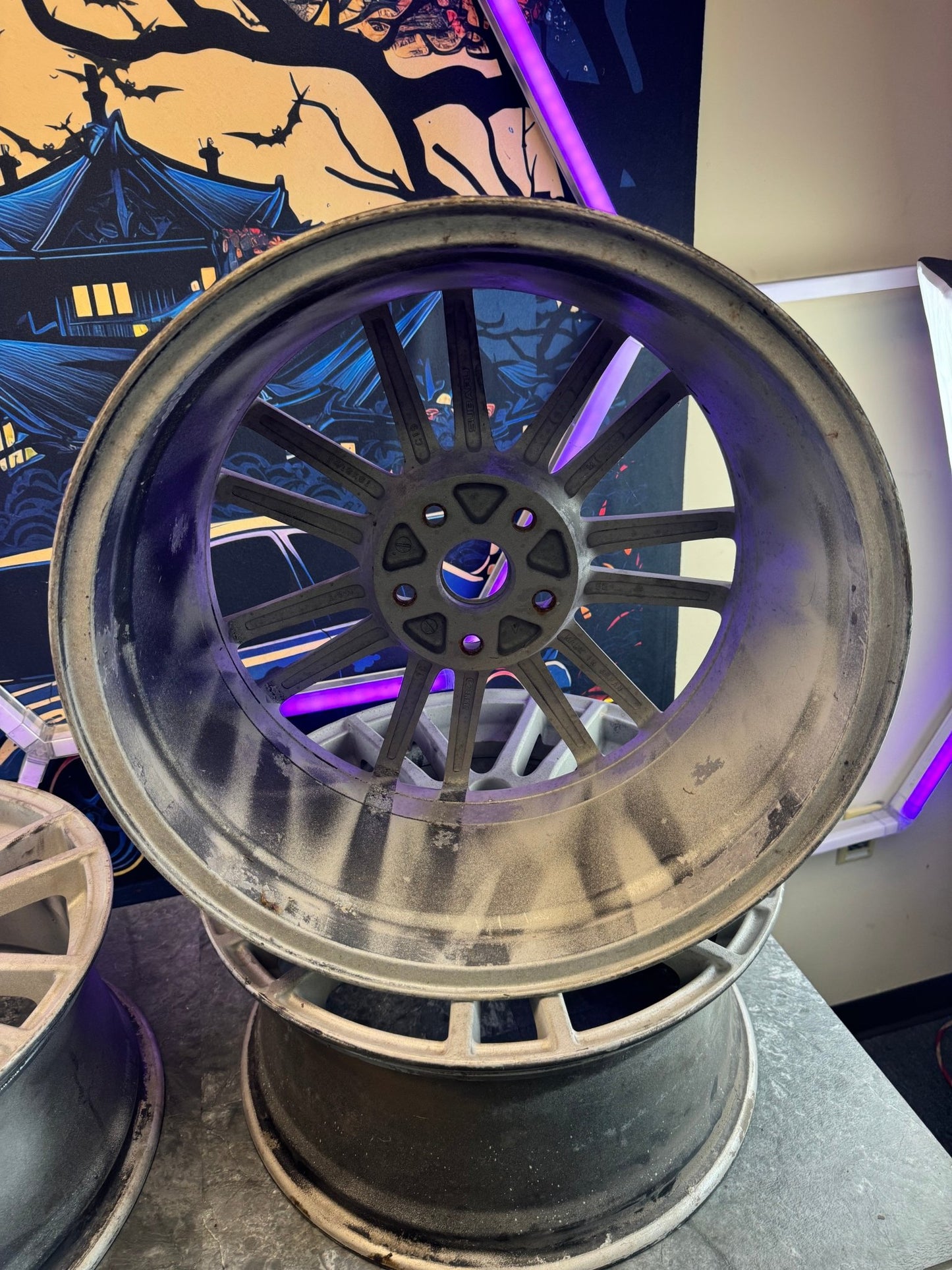 2012-2014 Subaru WRX STi OEM STi Enkei Wheels Rims No Tires Set Of 4