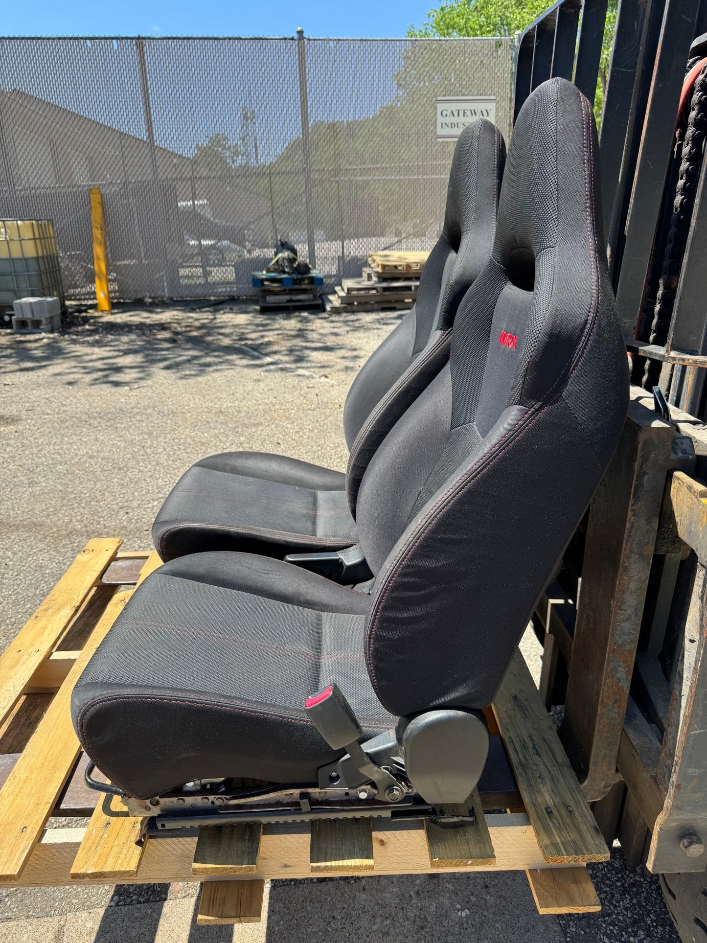 2008-2014 Subaru WRX OEM Seat Set Passenger Driver Front Cloth Pair