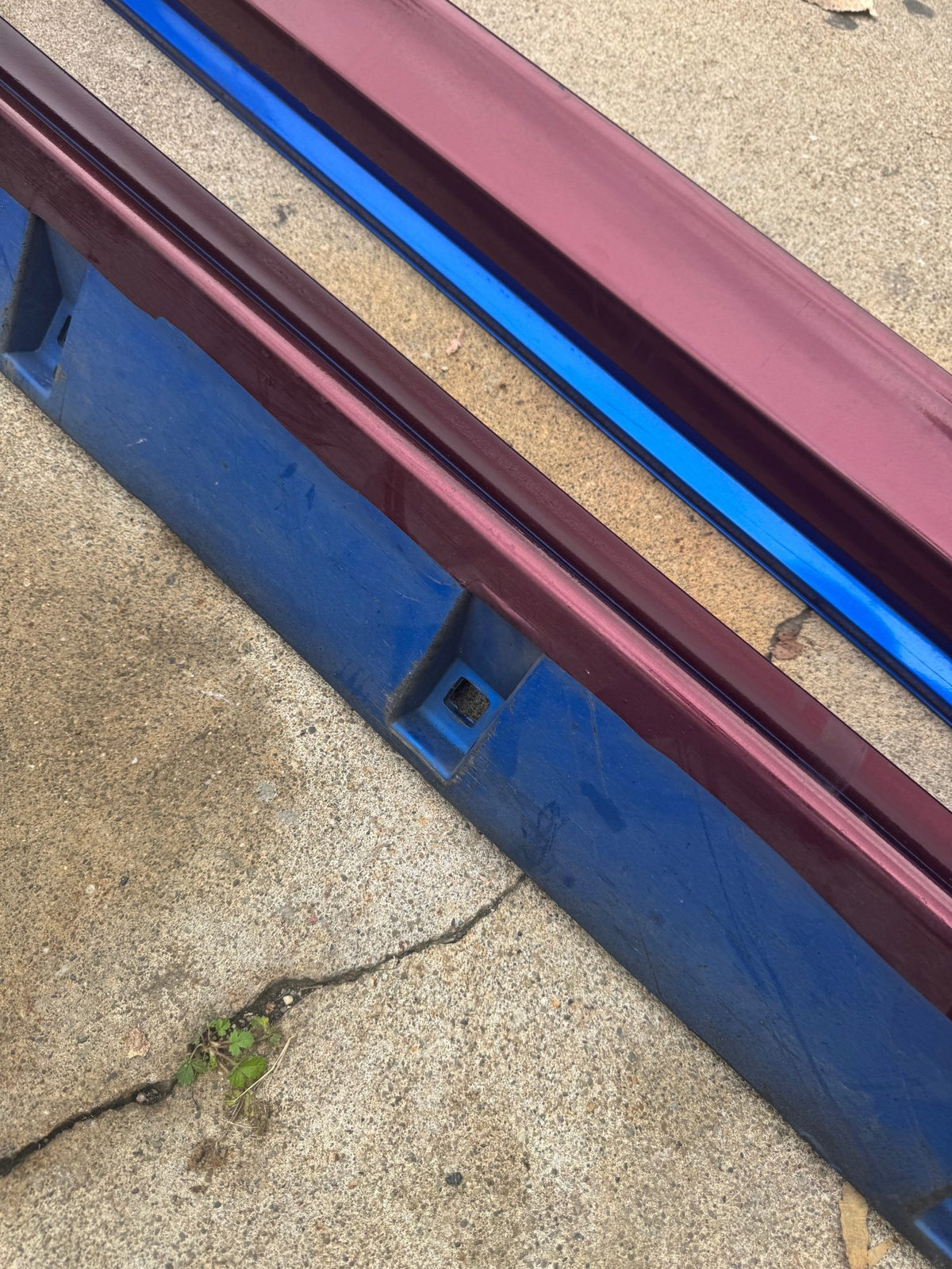 2011-2014 Subaru WRX / 2008-2014 Subaru WRX STi Hatch OEM World Rally Blue WRB Side Skirts Assembly Wrapped