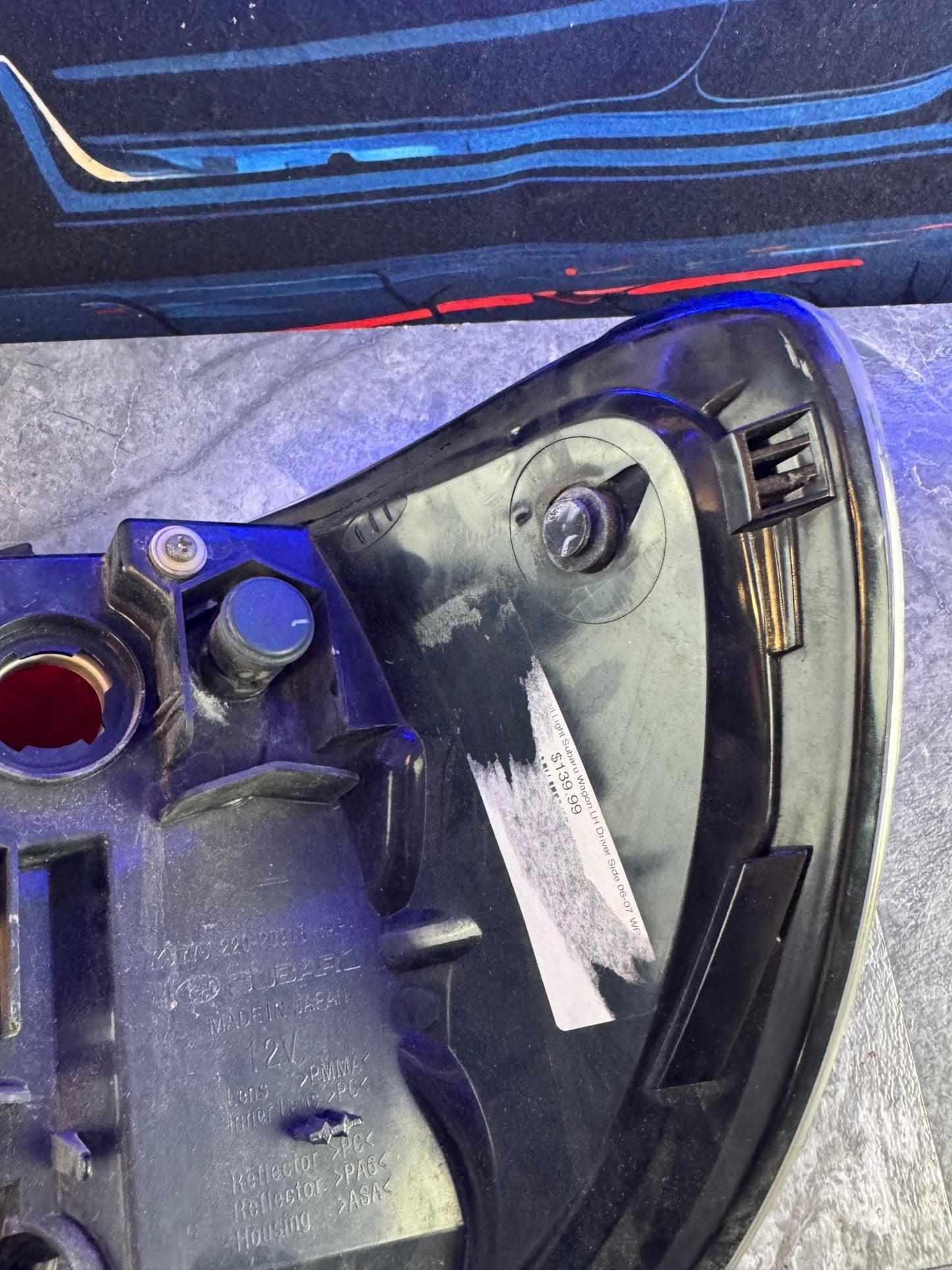 2006-2007 Subaru WRX STi OEM Rear Driver Side Tail Light Assembly Wagon DAMAGED