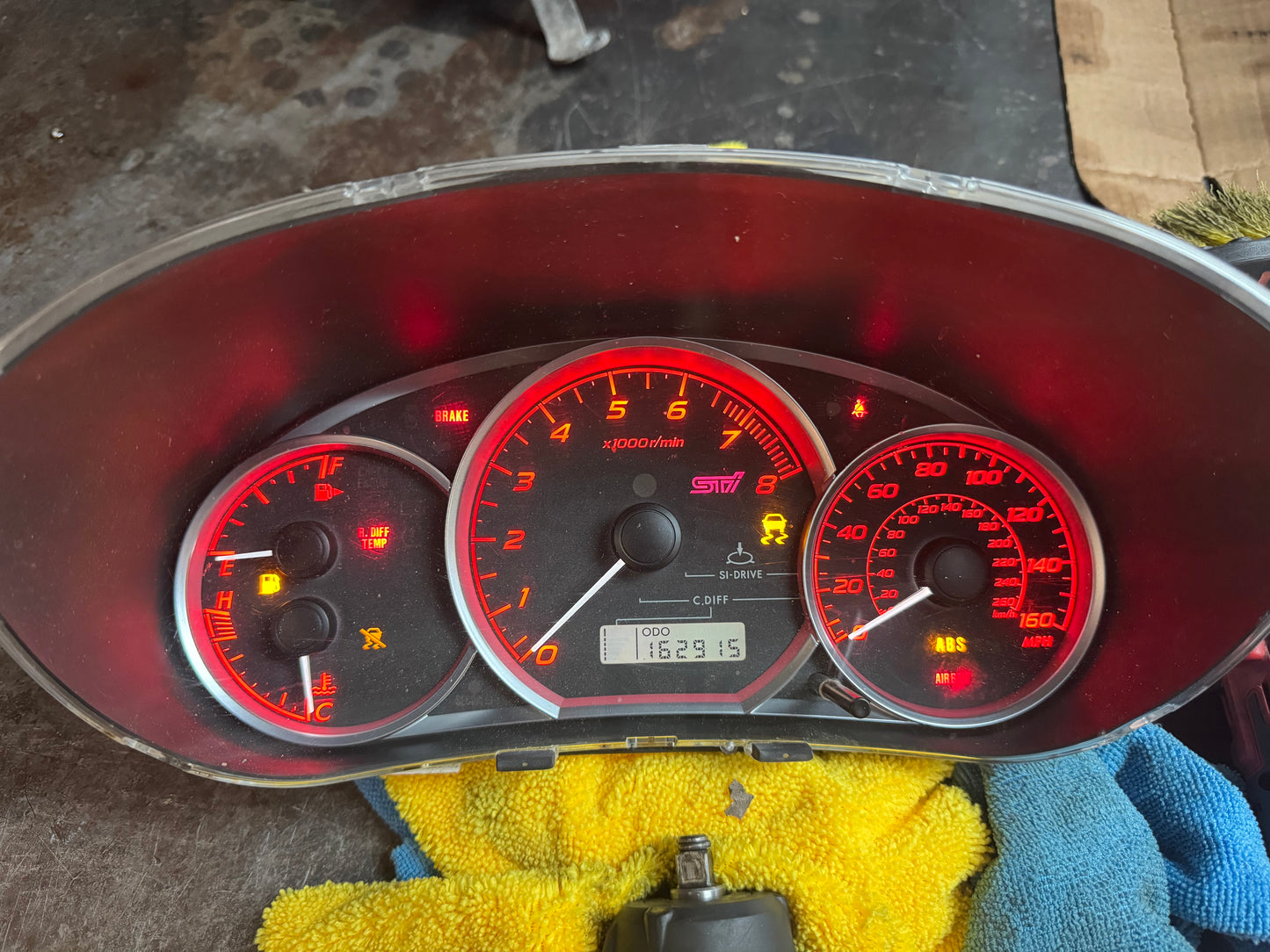 2008-2014 Subaru STi OEM Instrument Gauge Cluster Tested 162k