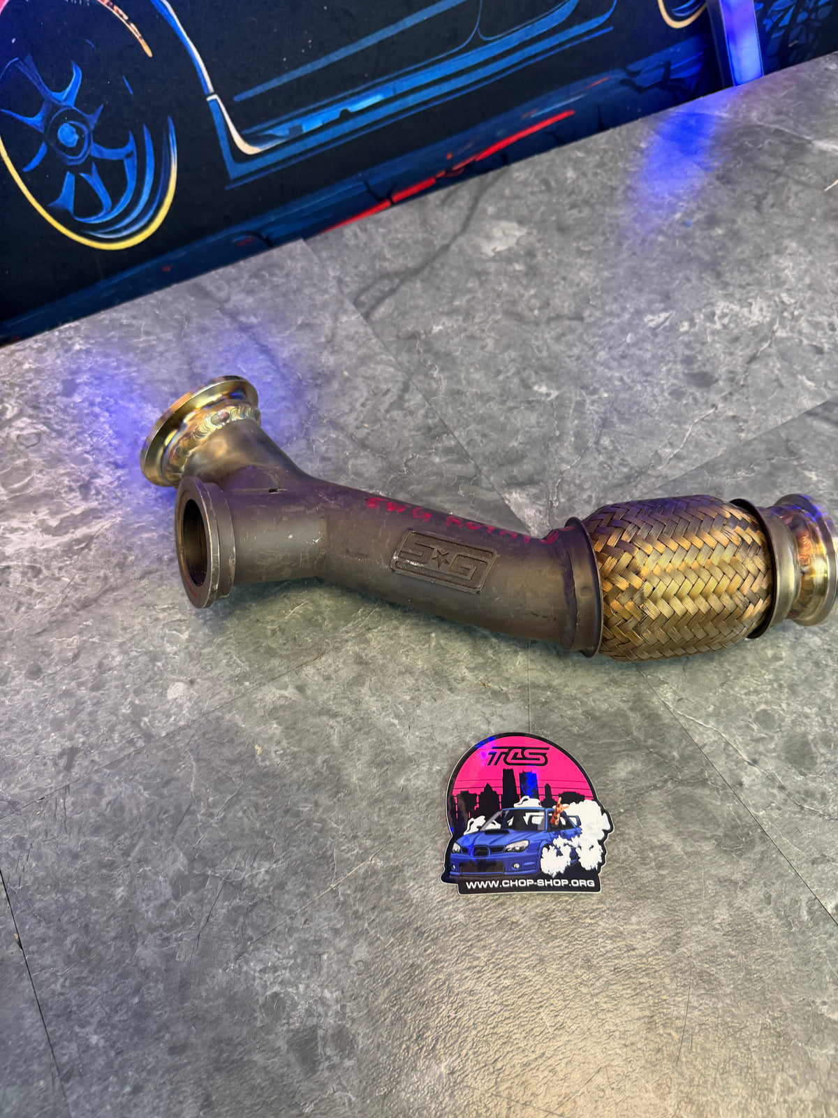 Custom GrimmSpeed 44mm EWG Up Pipe for Subaru WRX and STI, V-Band Inlet and Outlet