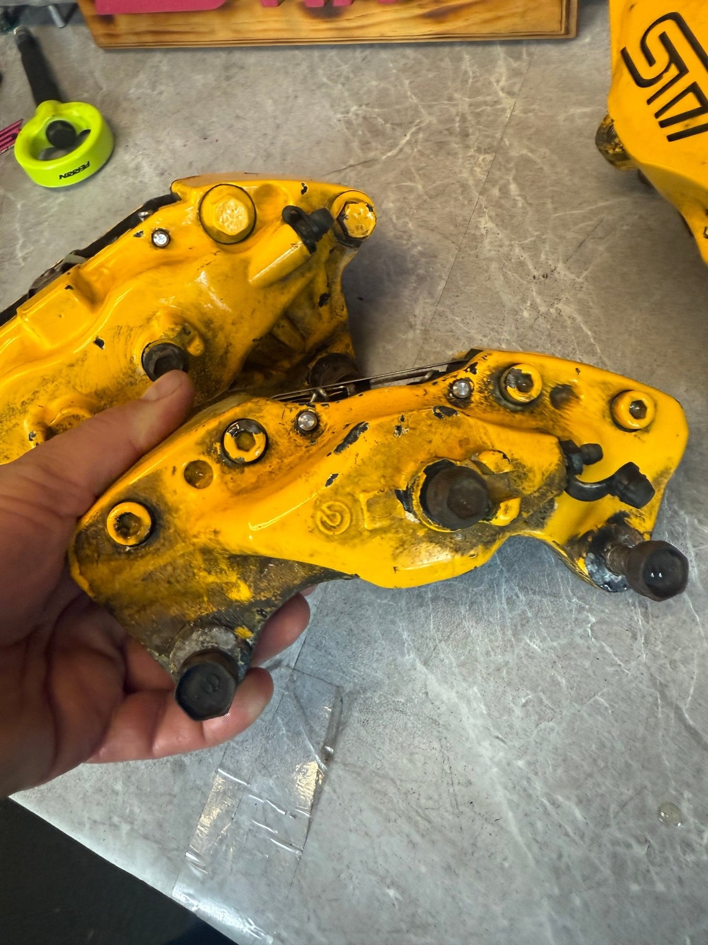OEM 2008 Subaru STi brembo brakes ( NOT STOP TECH ) front and rear caliper upgrade for wrx