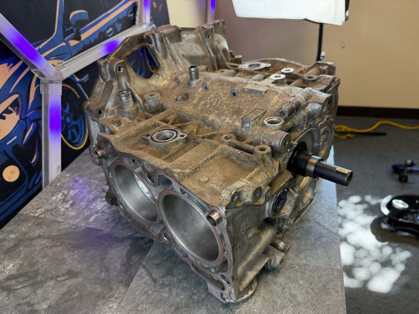 BUILT & FORGED EJ257 engine shortblock Subaru wrx & STi 99.75 MM manleys , h beam & arp rod bolts , STi nitrate crank