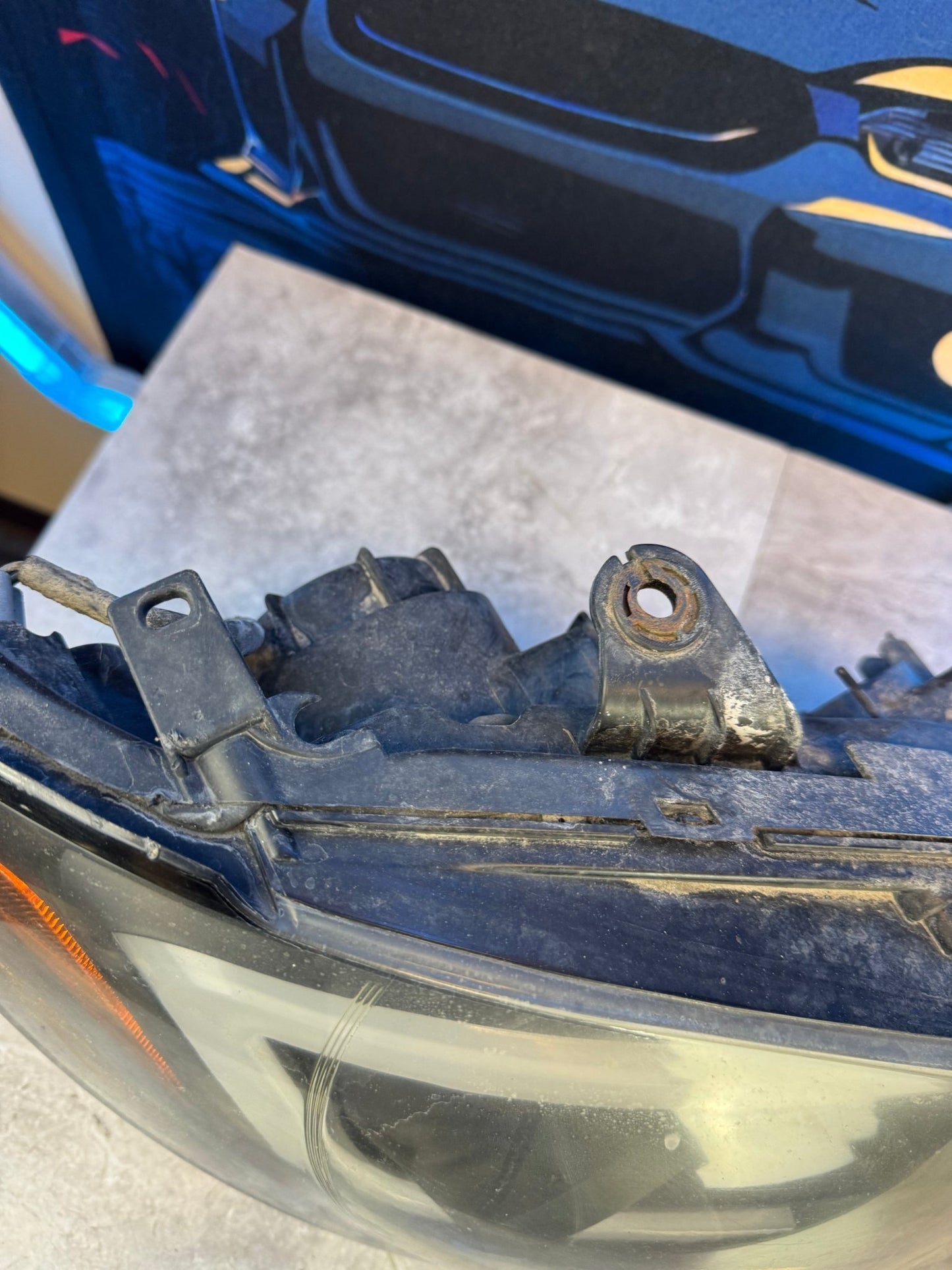 2006-2007 Subaru Impreza WRX STi Aftermarket LED Bar Headlight Pair Assembly B2