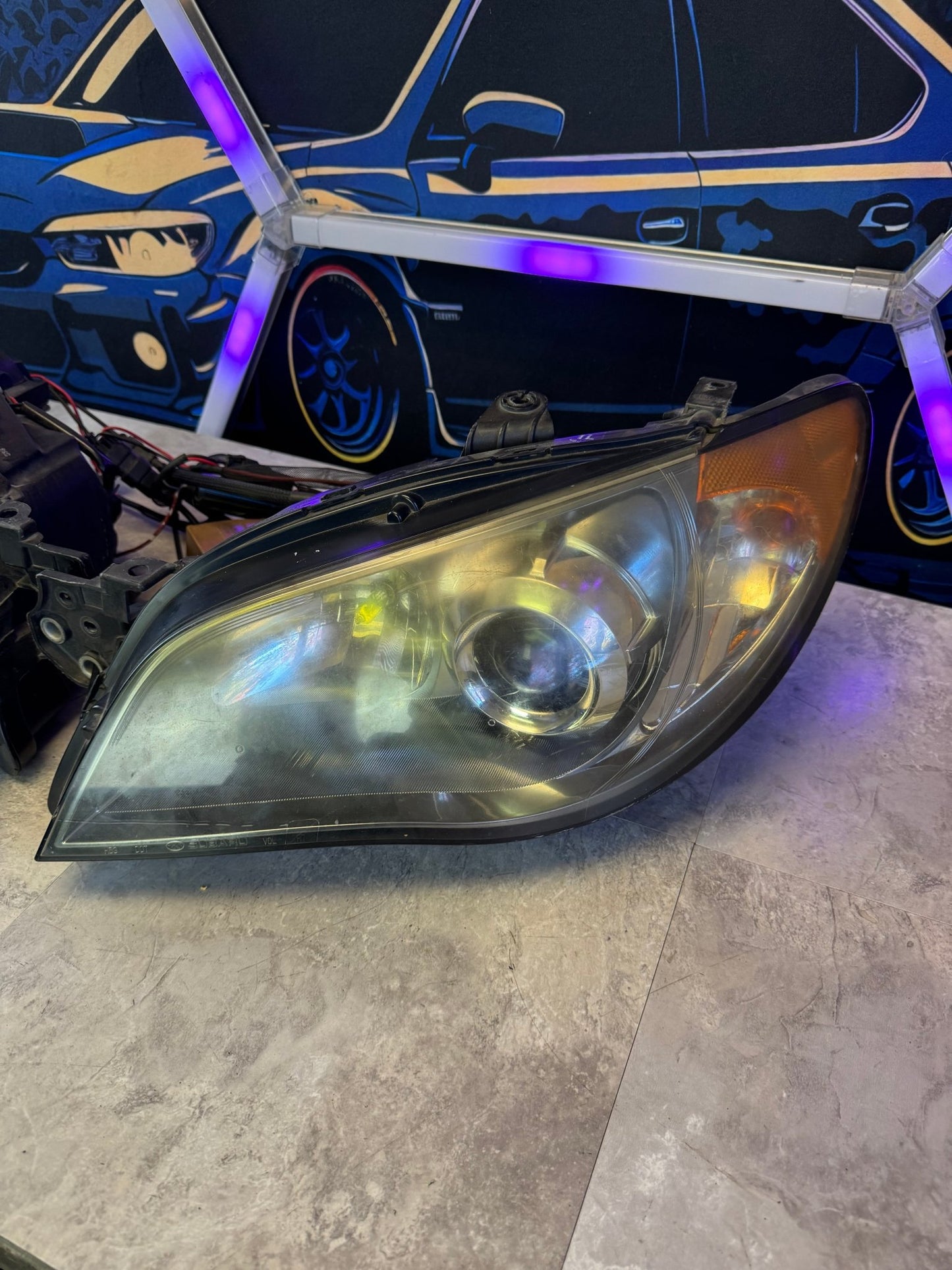 Subaru OEM 06-07 Subaru Impreza WRX STi  Headlight Pair Assembly With HID Module