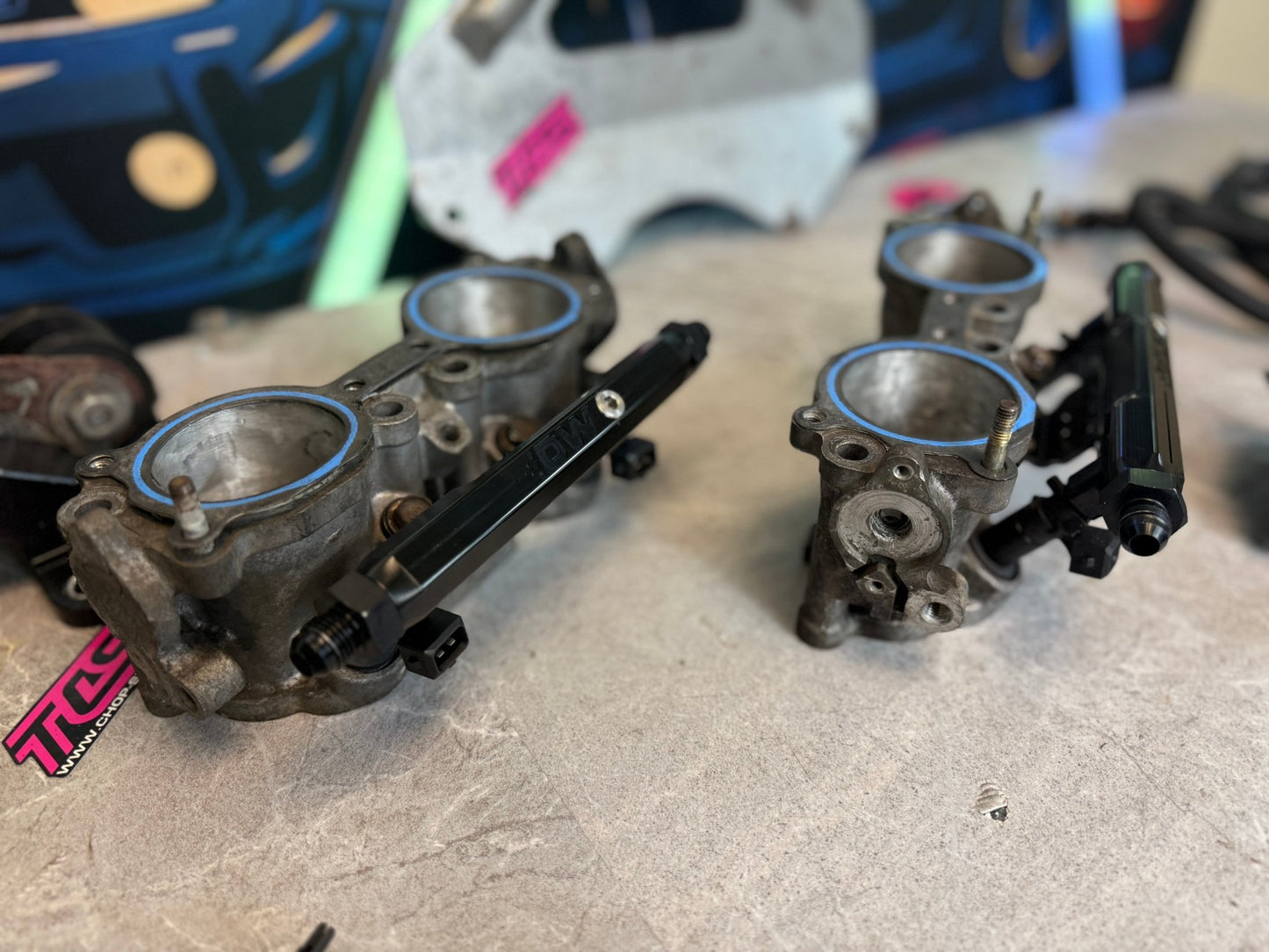 DW fuel kit “ side feed conversion “ 2004 - 2006 SUBARU STi & 2002 - 2007 WRX TGV’s , LINES , FUEL LAB FPR & 1200 CC injectors