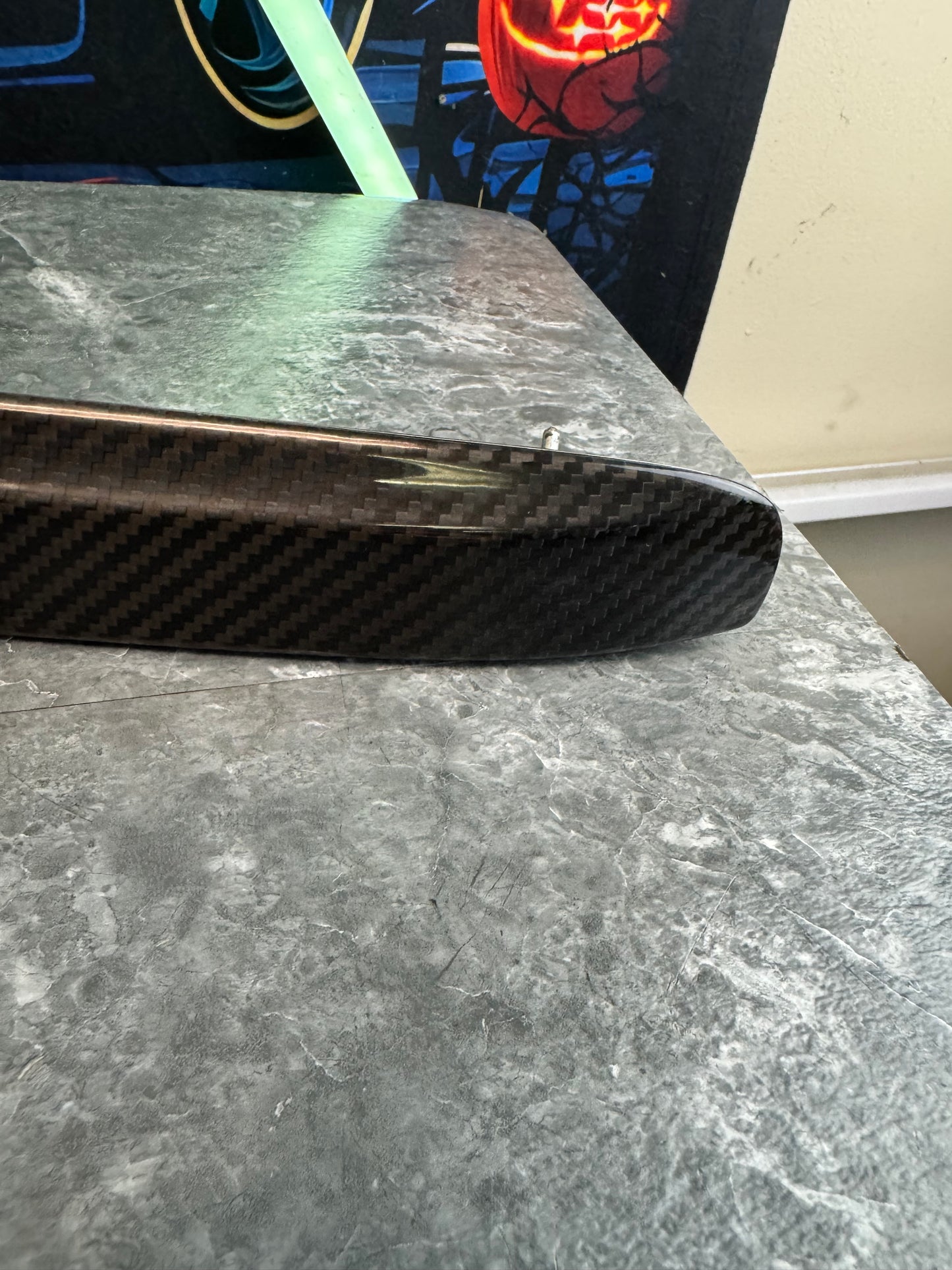 2015-2021 Subaru WRX STi Carbon Fiber Trunk Lid Garnish Trim License Light Panel Silver Underneath