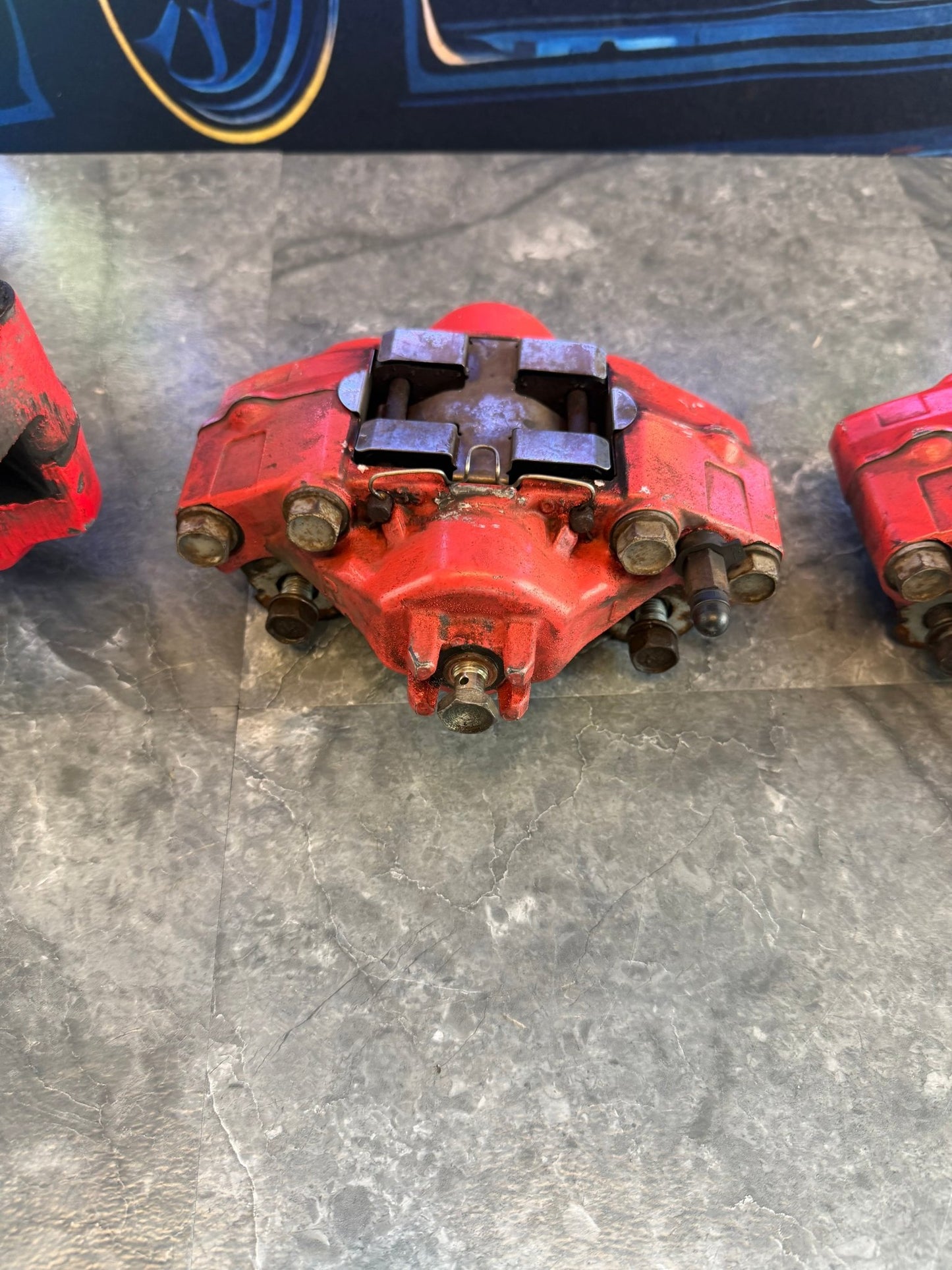OEM Fuji 4/2 pot Subaru wrx “ baby brembos “ brake calipers jdm 2006 2007 Hawkeye