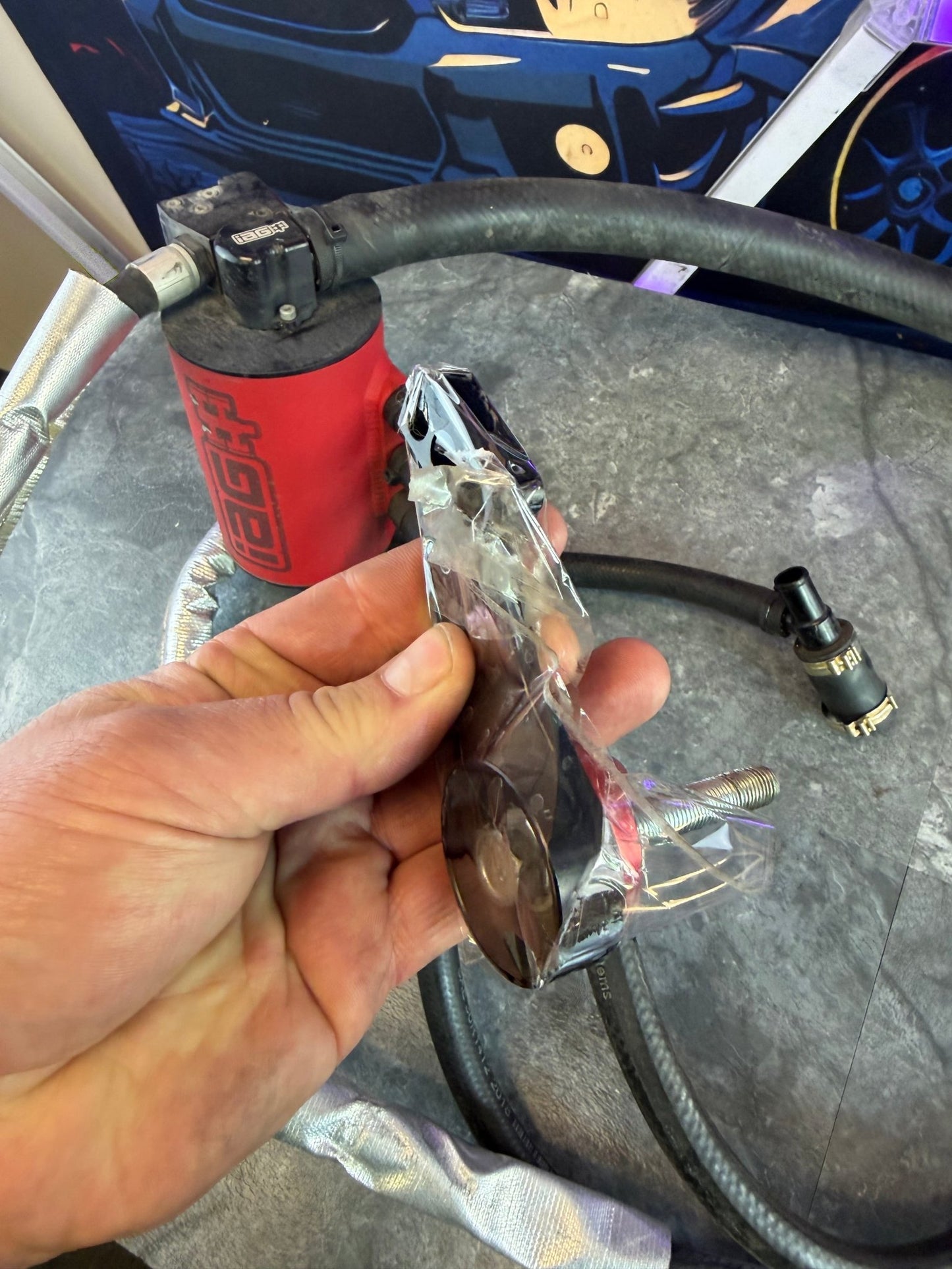 IAG aos air oil separator 08-21 Subaru STi comp competition ( no longer made ) v2 w/ pitch stop bracket