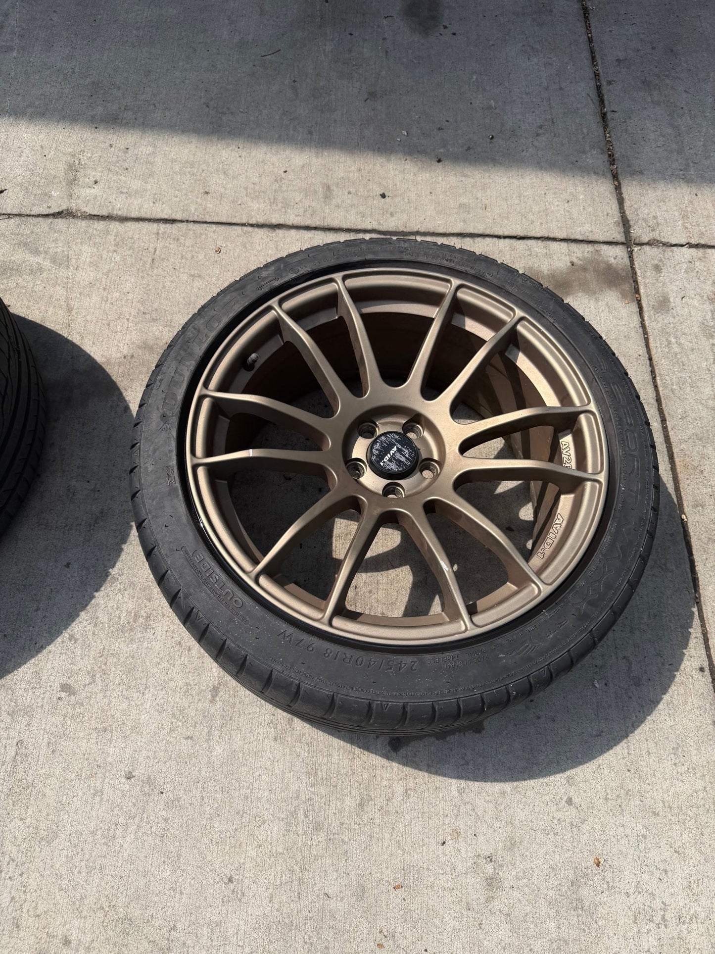 AVID AV20 Matte bronze wheels for Subaru wrx & Impreza 5x100 18 x 8.5 + 38 clears STi brembos