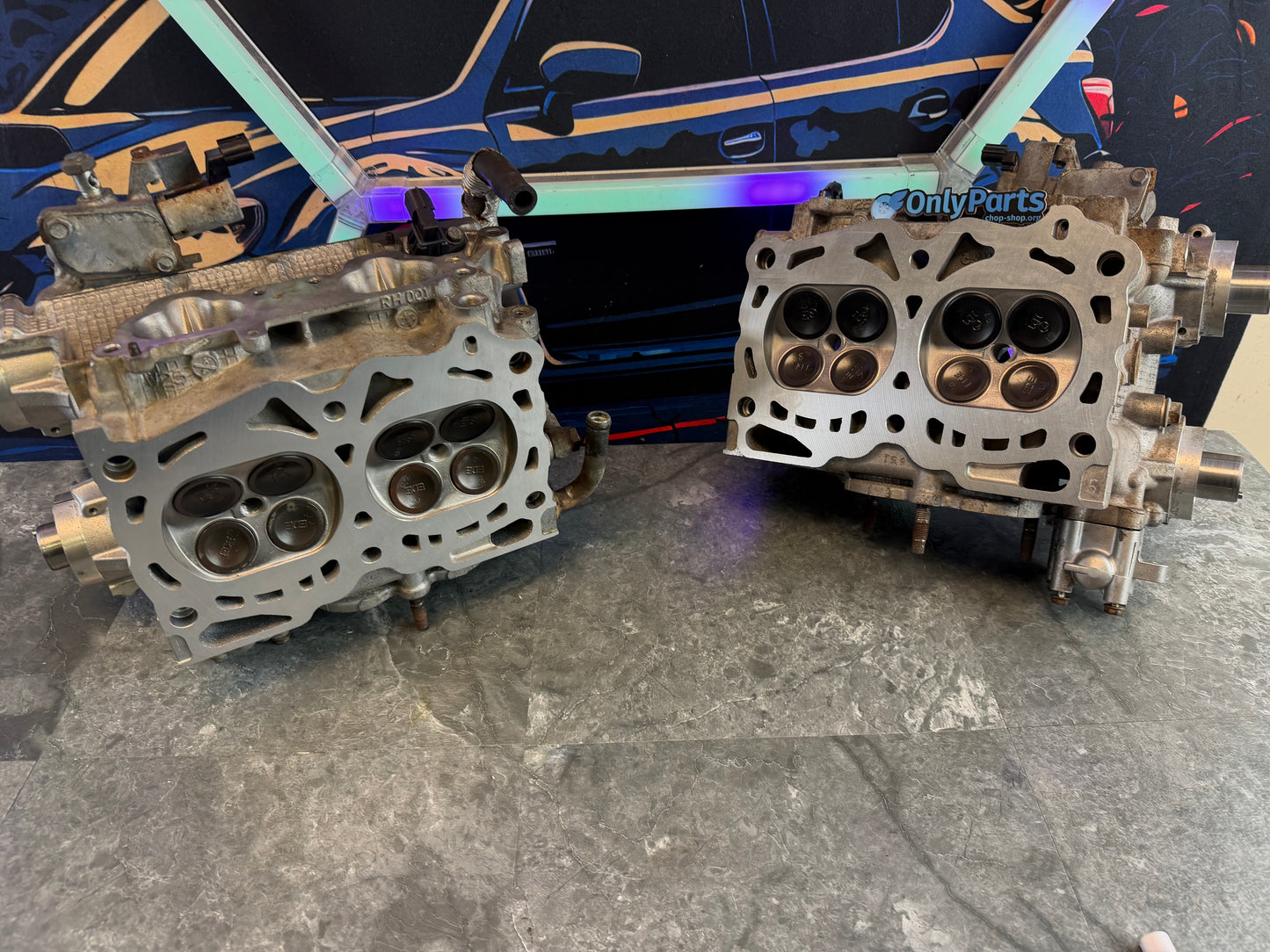 W25 OEM 2008 - 2021 Subaru STi DAVCS cylinder heads w/ oem camshafts RE BUILT