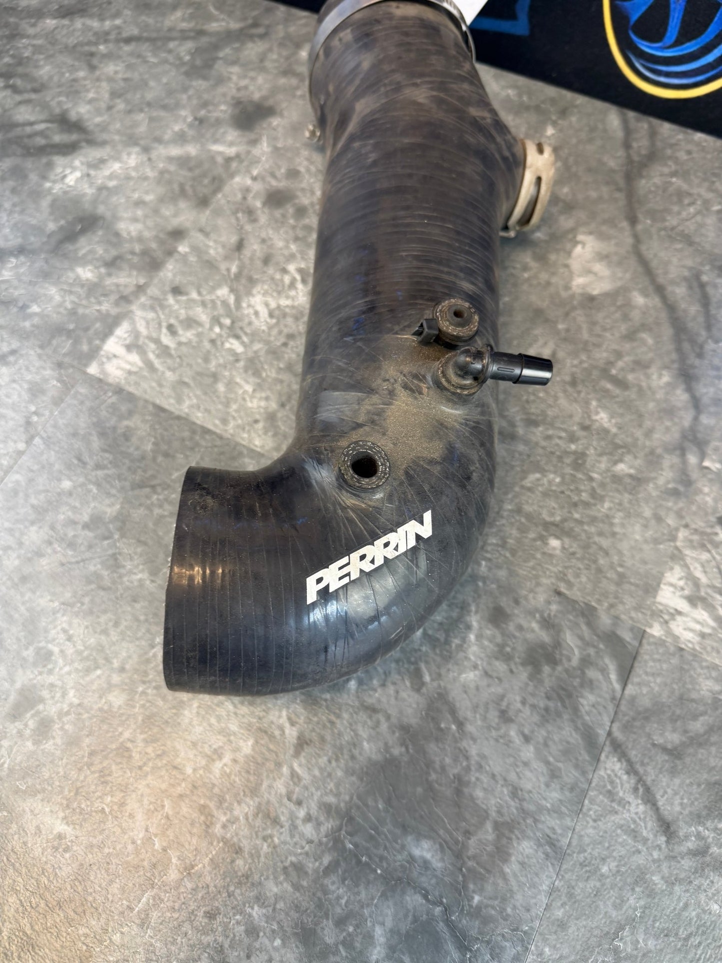 2002-2007 Subaru WRX 2004-2021 Subaru STi Perrin Silicone Turbo Inlet Black 3”