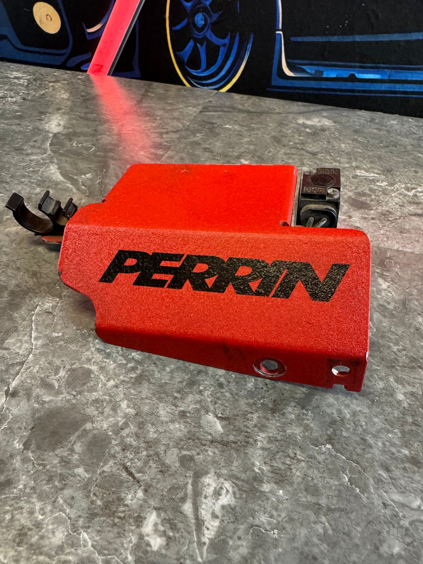 2015-2021 Subaru WRX STi Grimmspeed 3-Port EBCS Electronic Boost Control Solenoid With Perrin EBCS Cover Trim Red