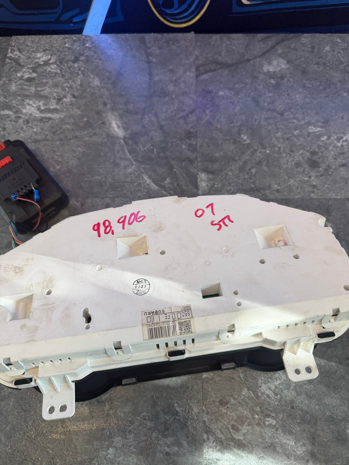 OEM Subaru STi gauge cluster w/ blacked out trim rings 2005 - 2007 DCCD ( wrx swap )